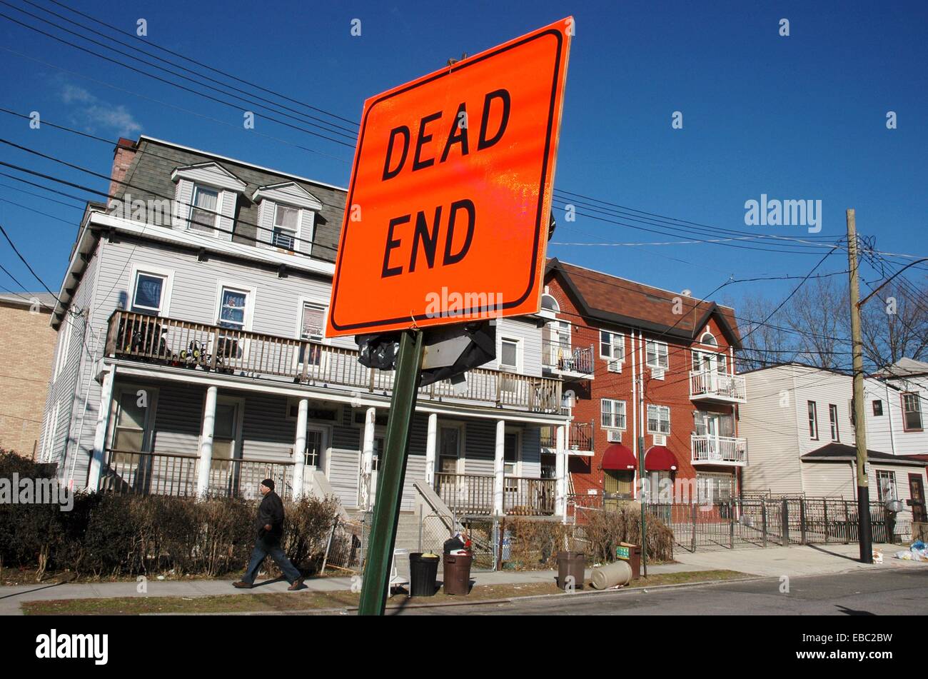 New York City, street in Jackson Heights, Queens Stock Photo Alamy