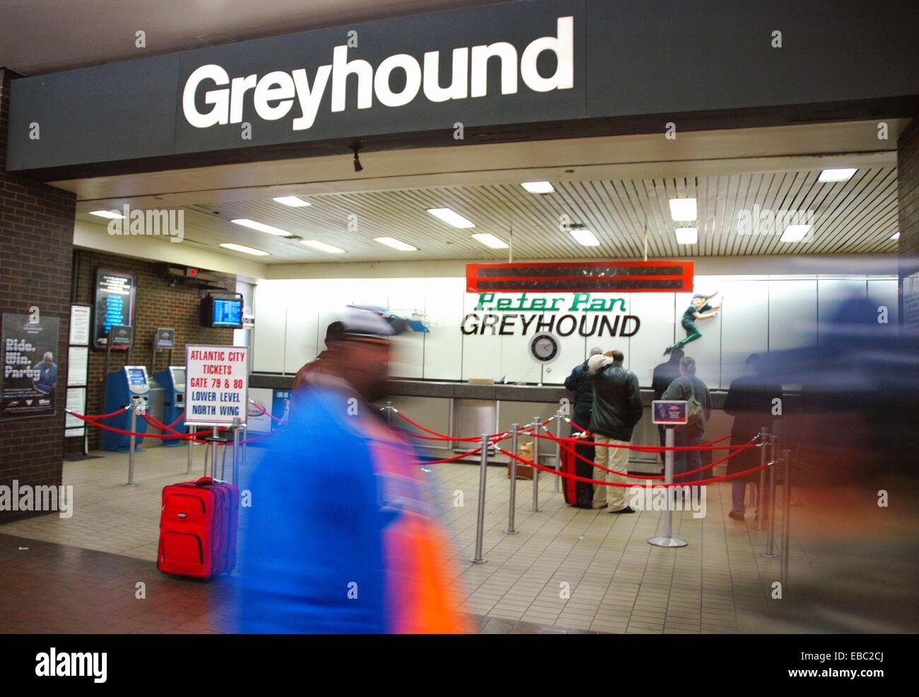 New York City Greyhound ticket office at Porth Authority Bus Terminal