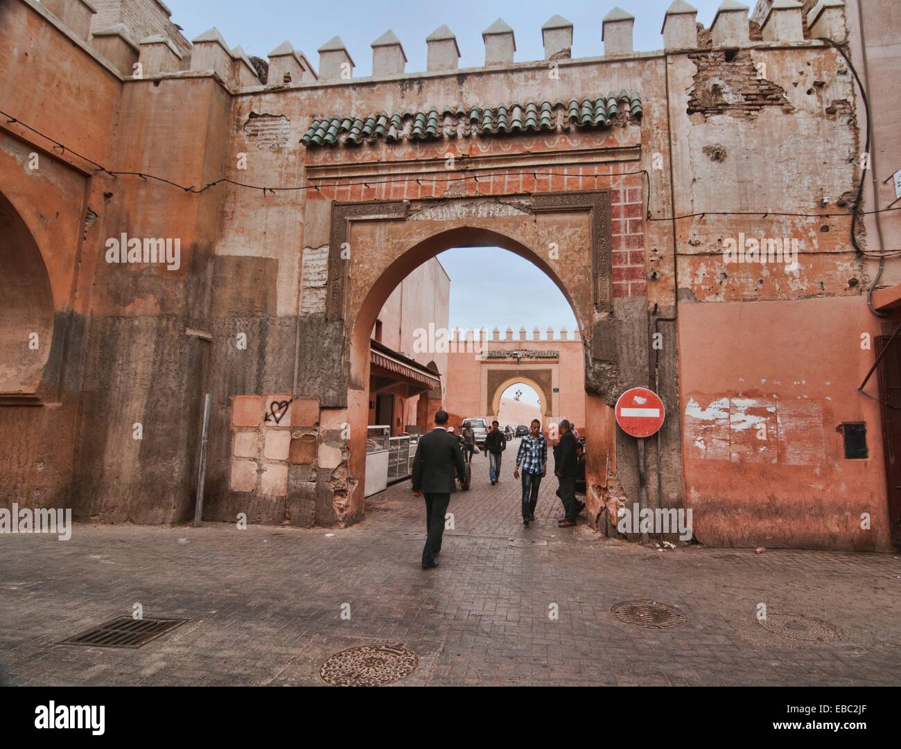 The Bab Agnaou, Gateway To The Ancient Medina In Marrakech, Morocco ...