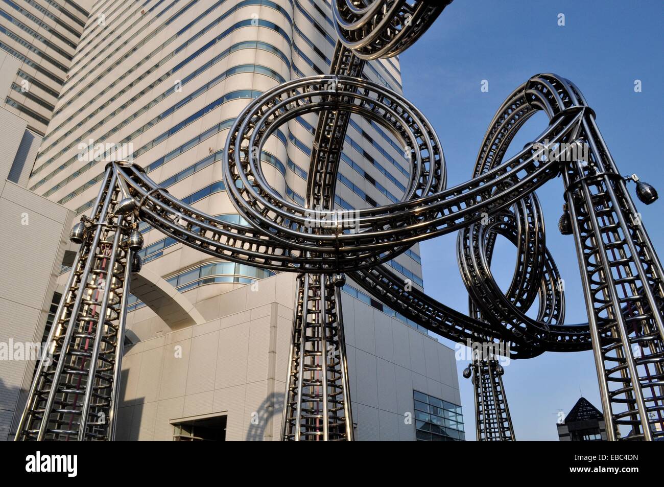 Yokohama Japan modern sculpture by the Landmark Tower Minato Mirai
