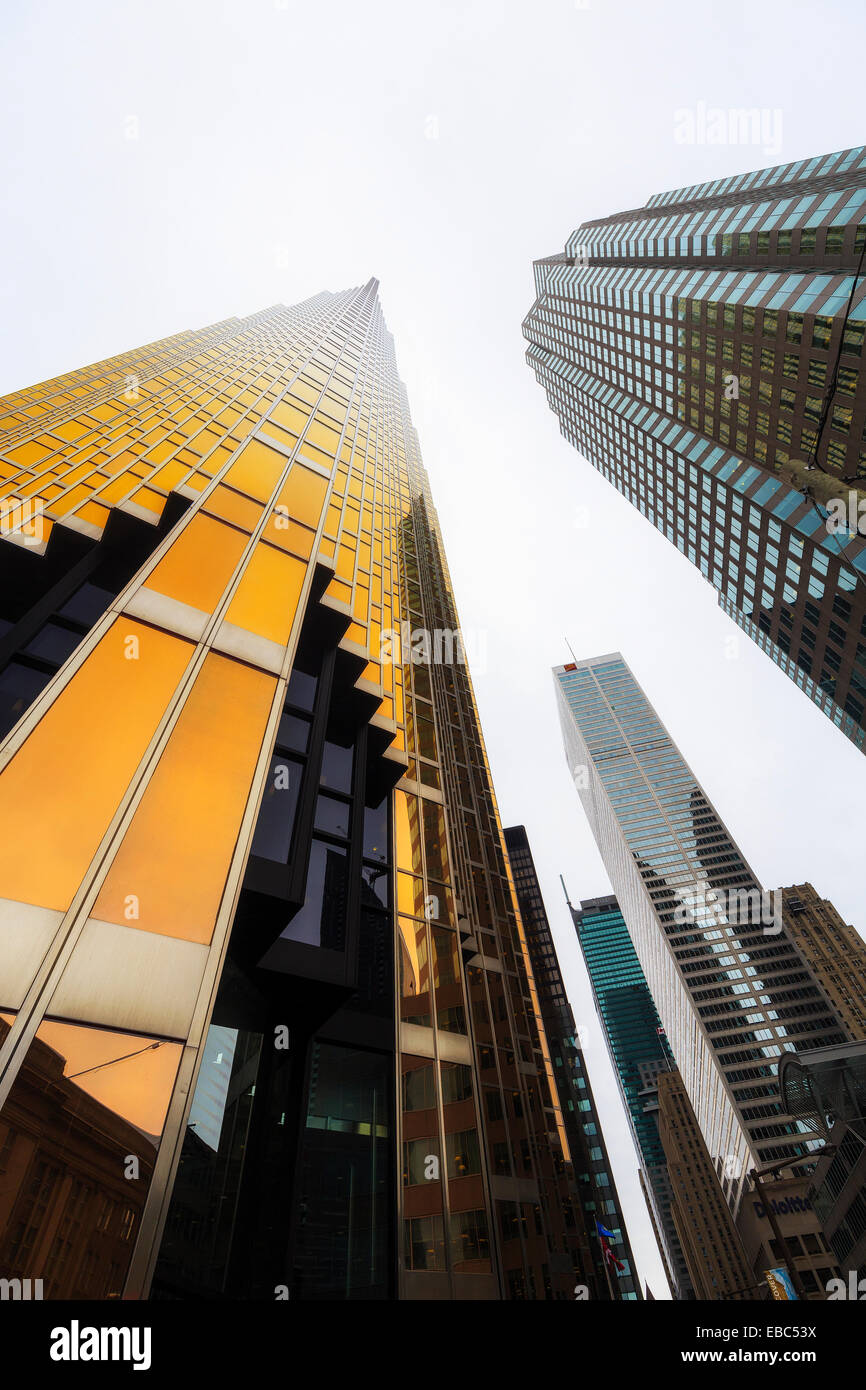 Office towers in the financial district of Toronto, Ontario, Canada Stock Photo