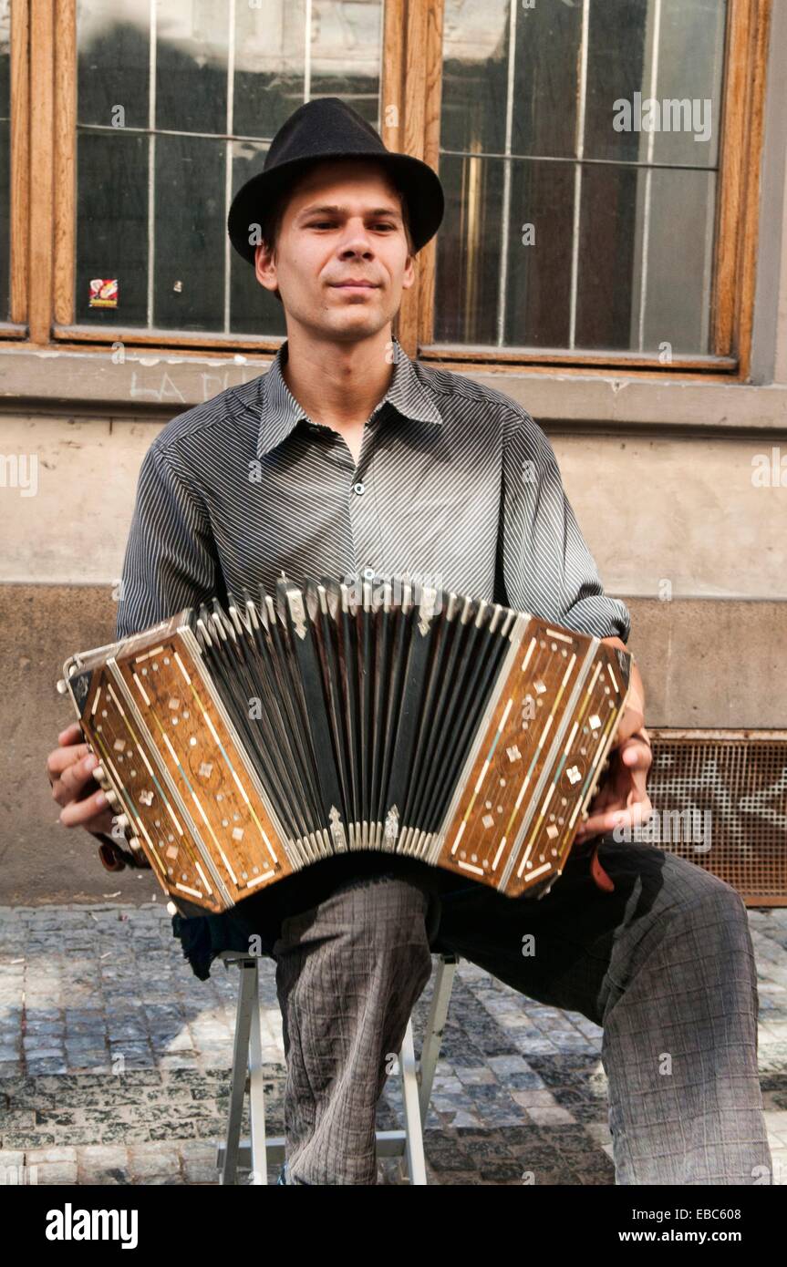 Czech republic prague accordion player hires stock photography and images Alamy