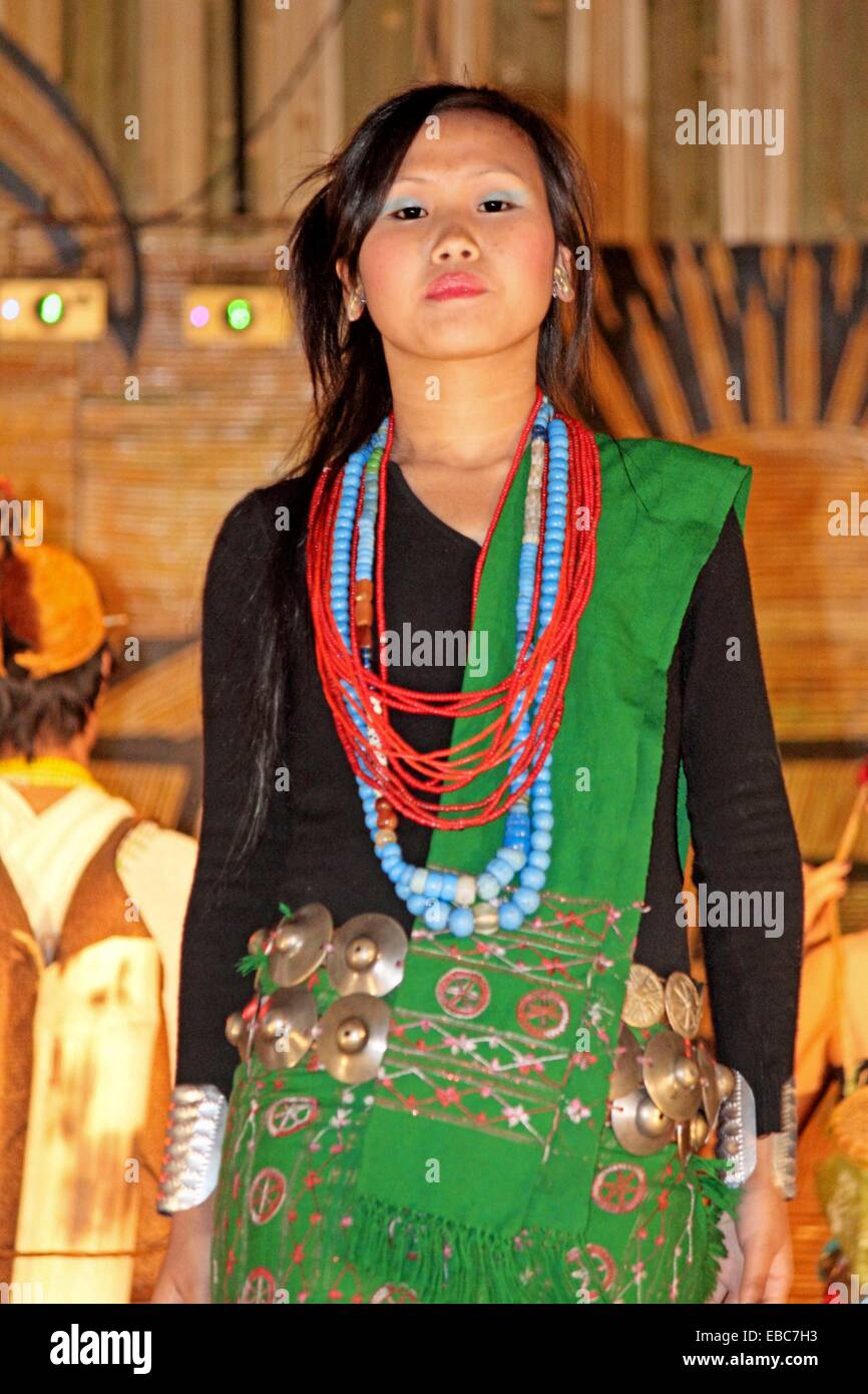 Dress designed from traditional clothes by tribal at Namdapha Eco