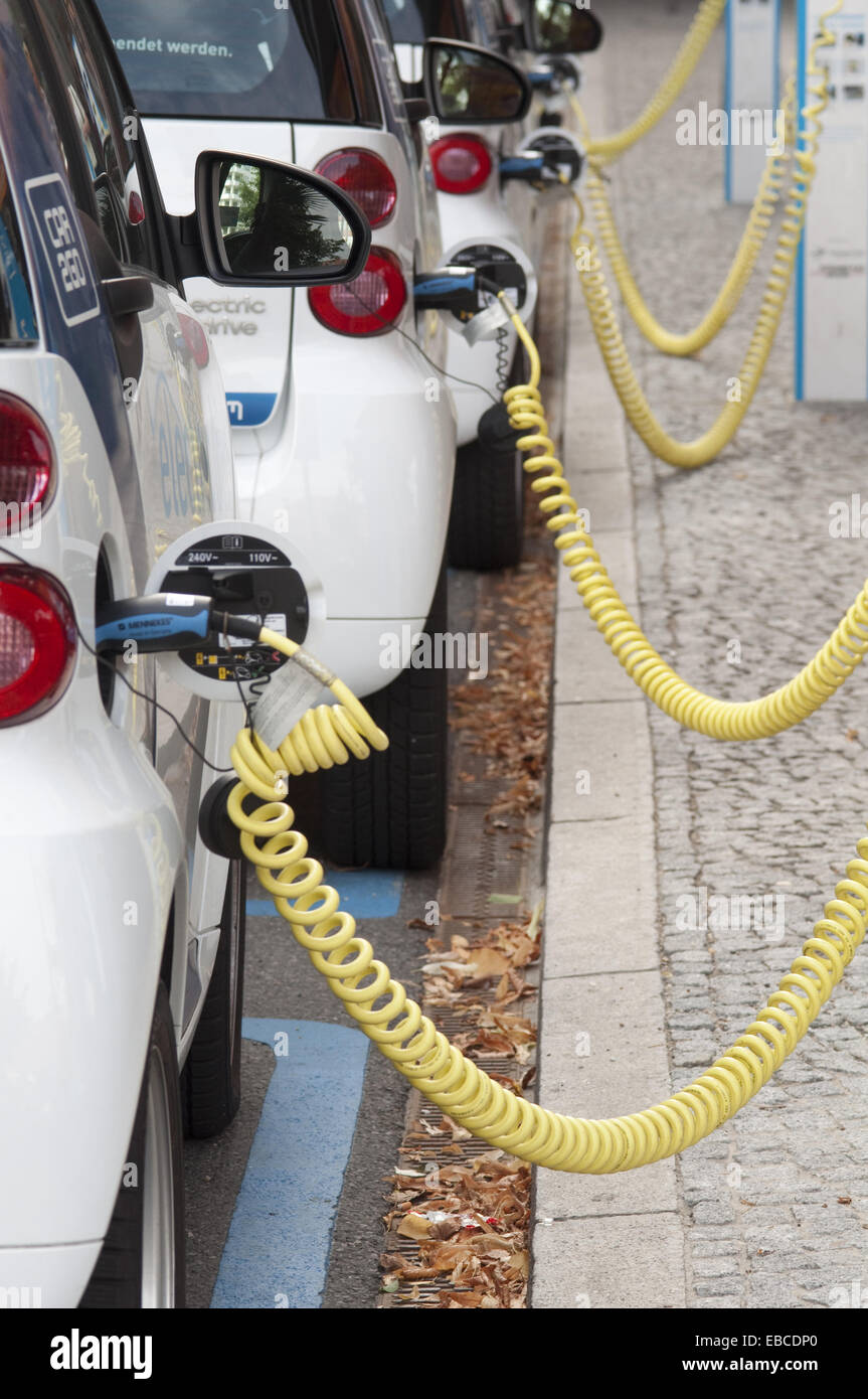 Germany, Berlin, Potsdamer Platz Square, Electric Cars Mercedes