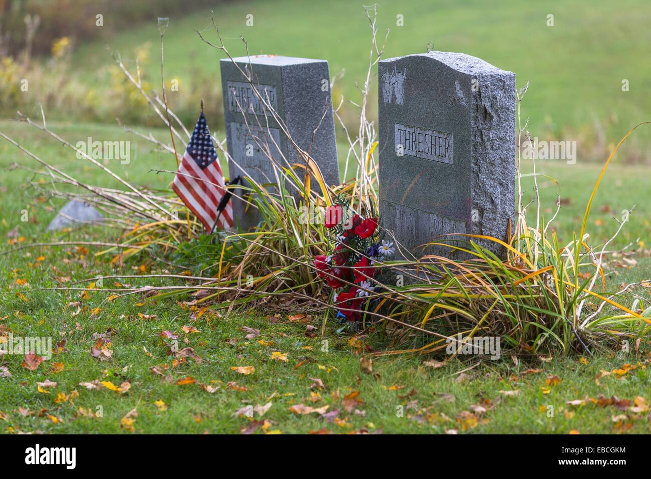 Graves in the historic cemetry in Peacham, Vermont, USA Stock Photo Alamy