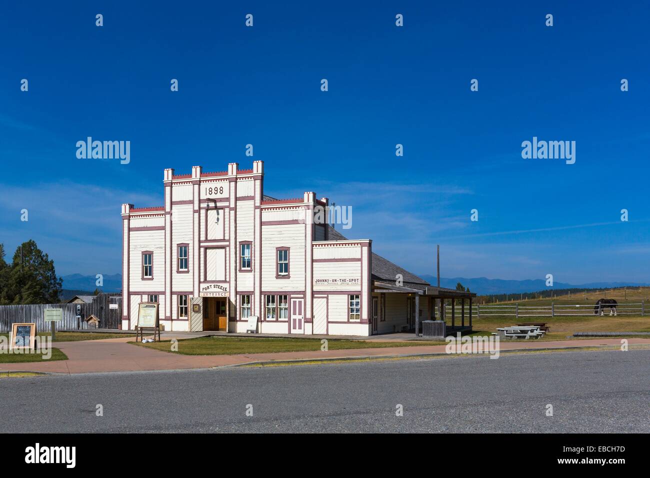 Historic building in Fort Steele, British Columbia, Canada Stock Photo