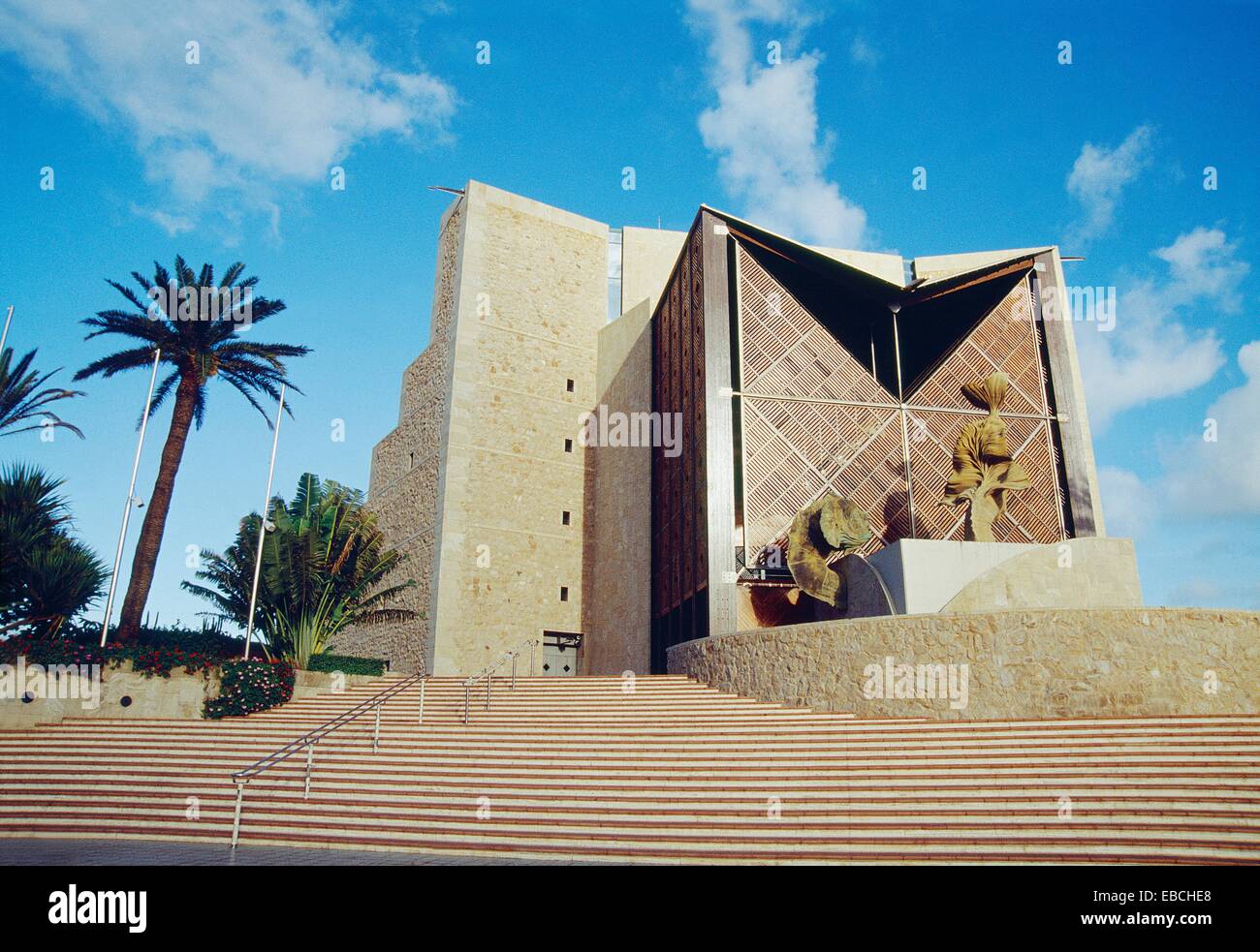 Facade of Alfredo Kraus Auditorium. Las Palmas Gran Canaria island