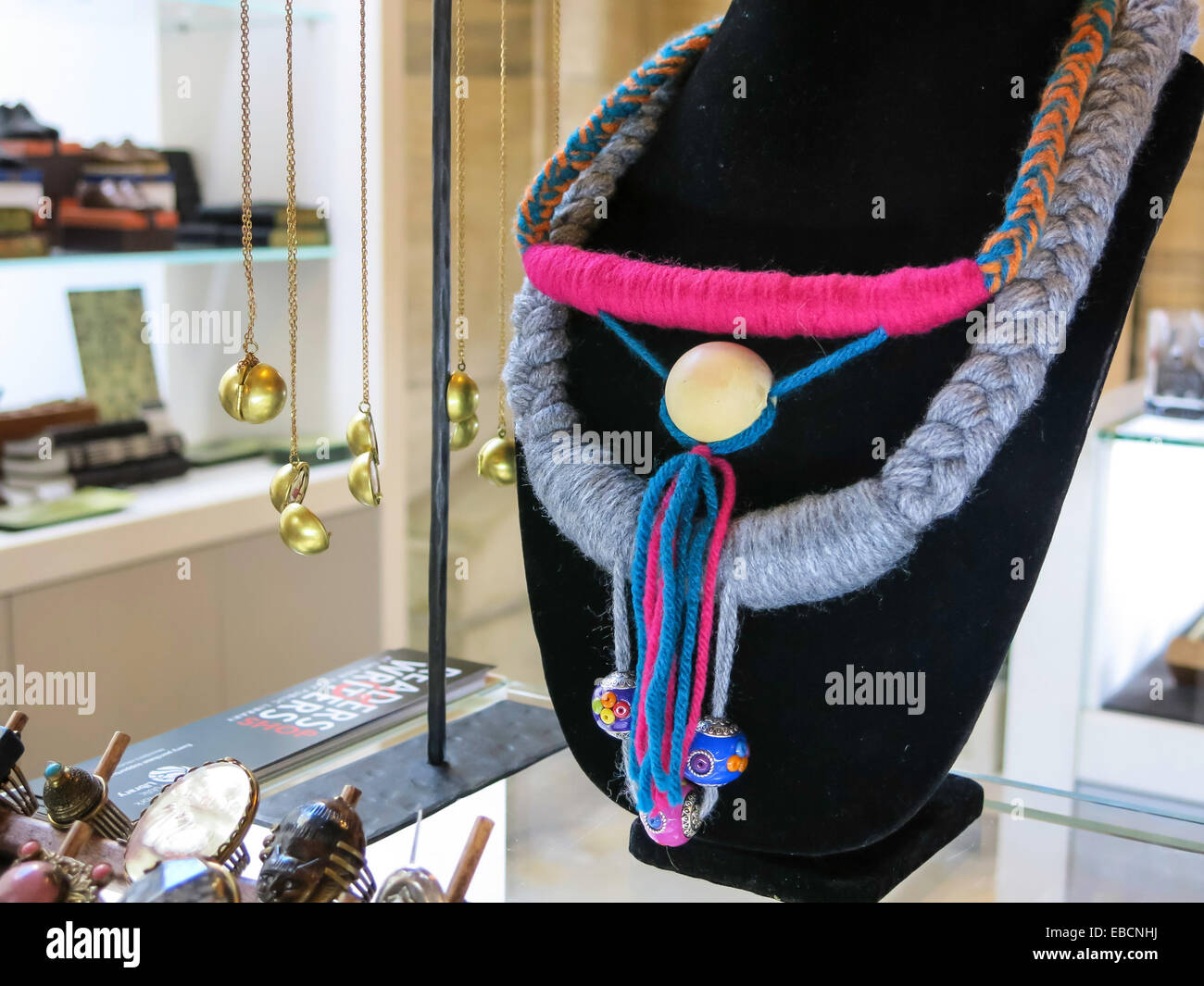 Necklace Display in Gift Shop, New York Public Library, Fifth Avenue