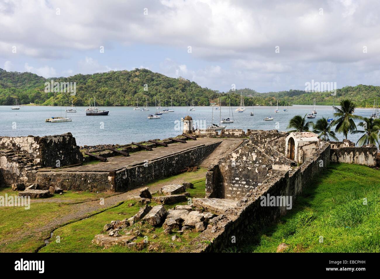 battery and ruins of the fort of Portobello Colon Province Republic of