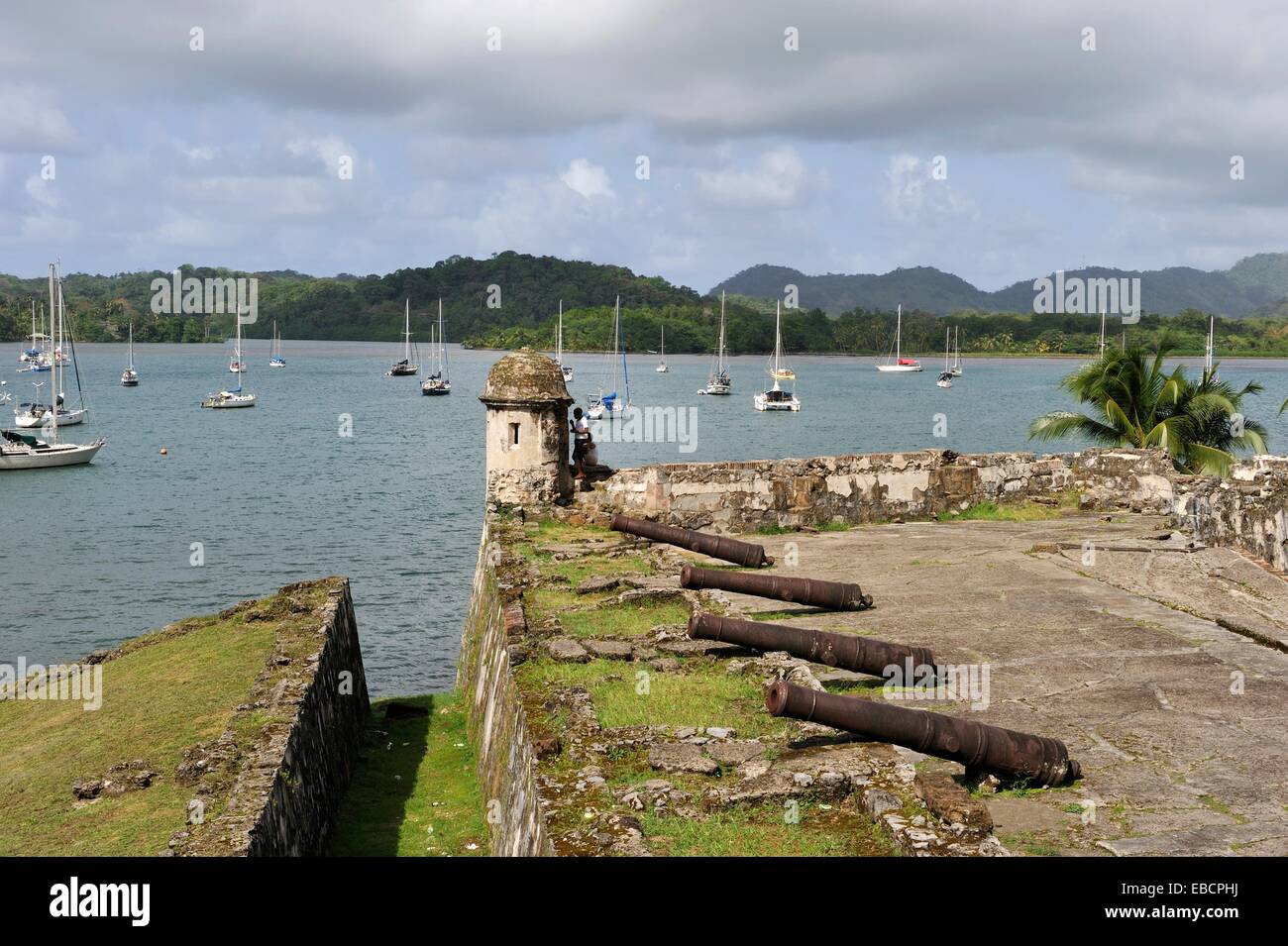 battery and ruins of the fort of Portobello, Colon Province, Republic of Panama, Central America