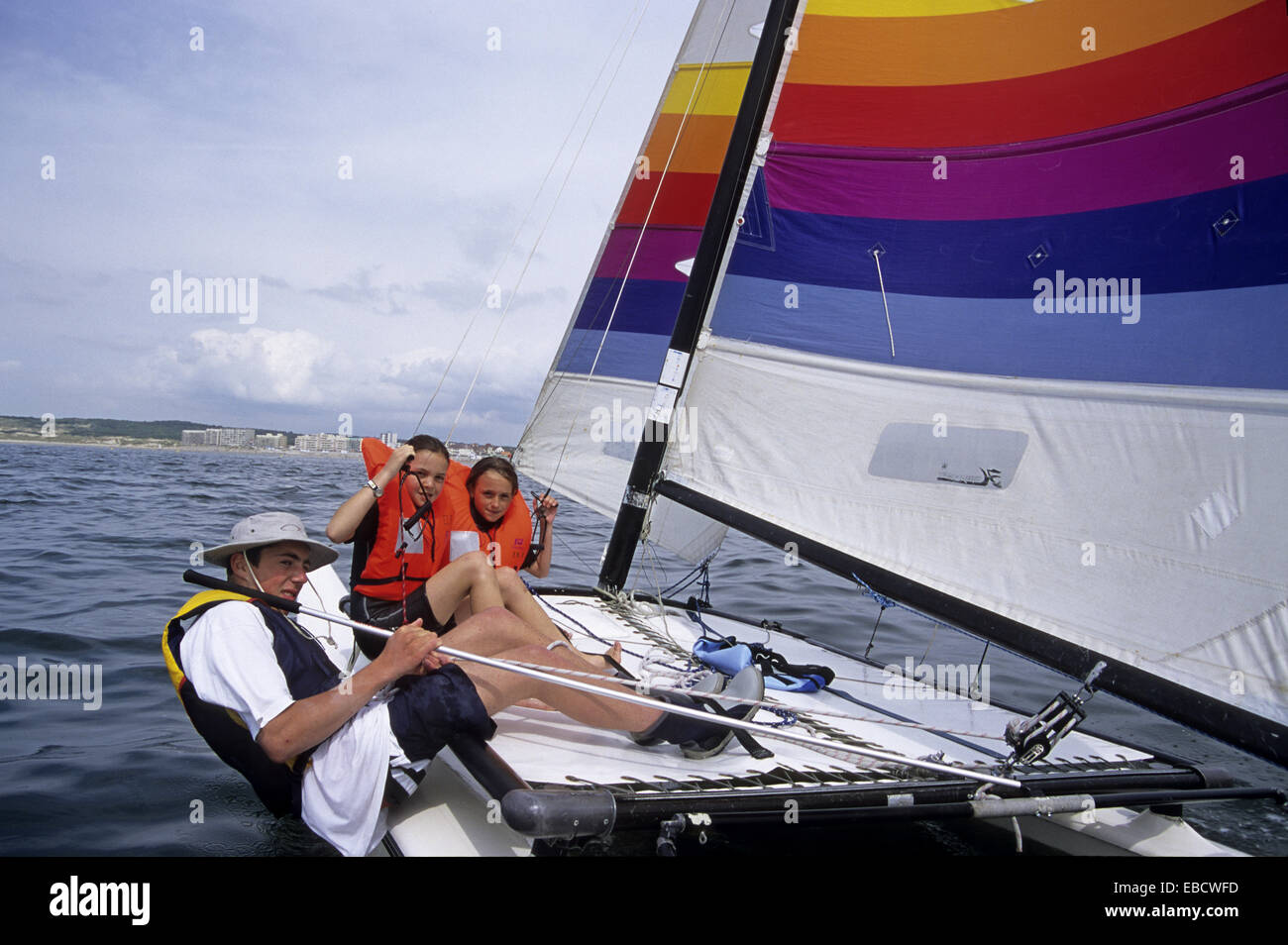 Hobie Cat catamaran sailing school of Hardelot PasdeCalais department