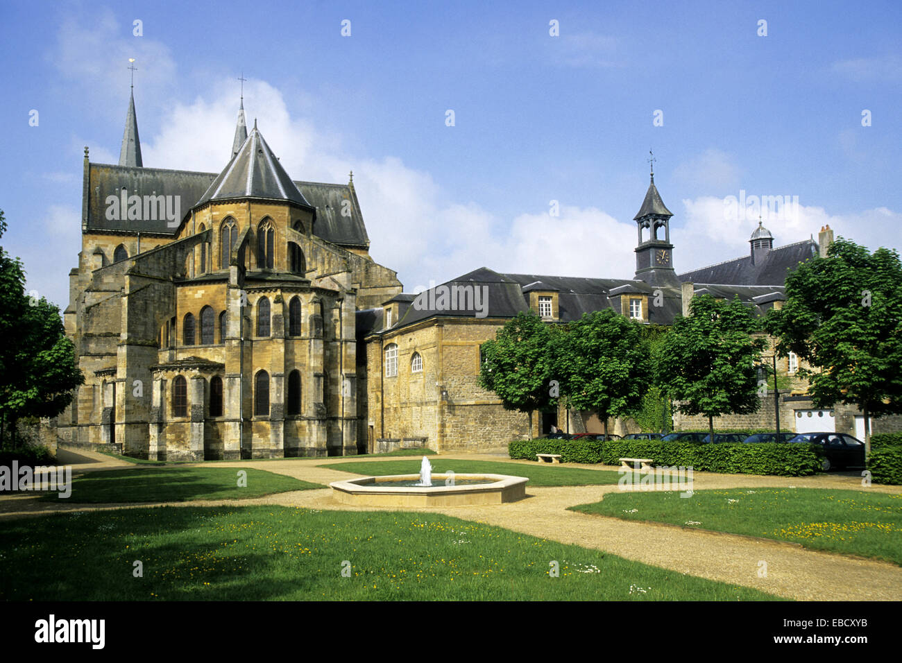 Our Lady Abbey at Mouzon Ardennes departement Champagne-Ardenne region Northern France Europe. Stock Photo