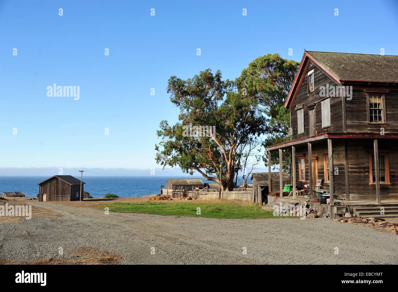 old farm buildings, Stewarts Point, Sonoma County, California, USA