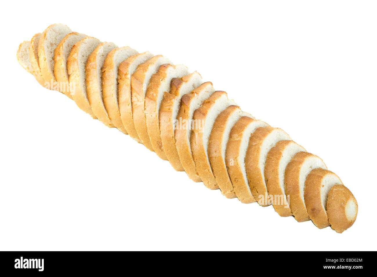 Sliced bread. Isolated on a white background Stock Photo