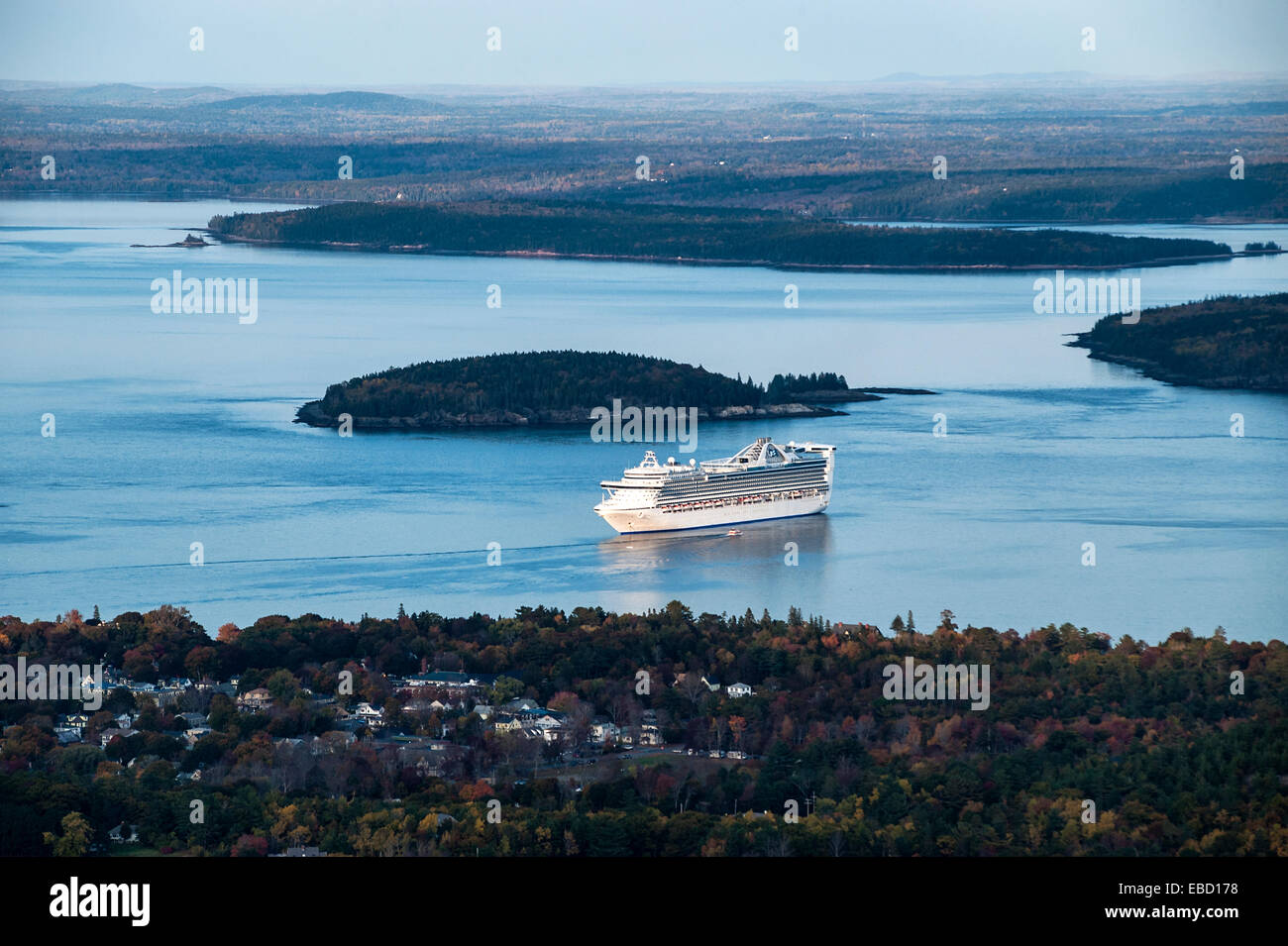 Cruise ship, Bar Harbor, Maine, USA Stock Photo Alamy