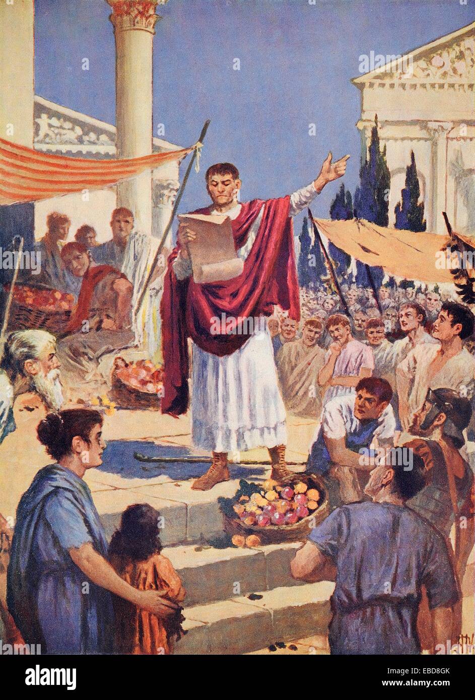 Proclamation of the Edict of Milan in February 313 by J. H. Valda Stock