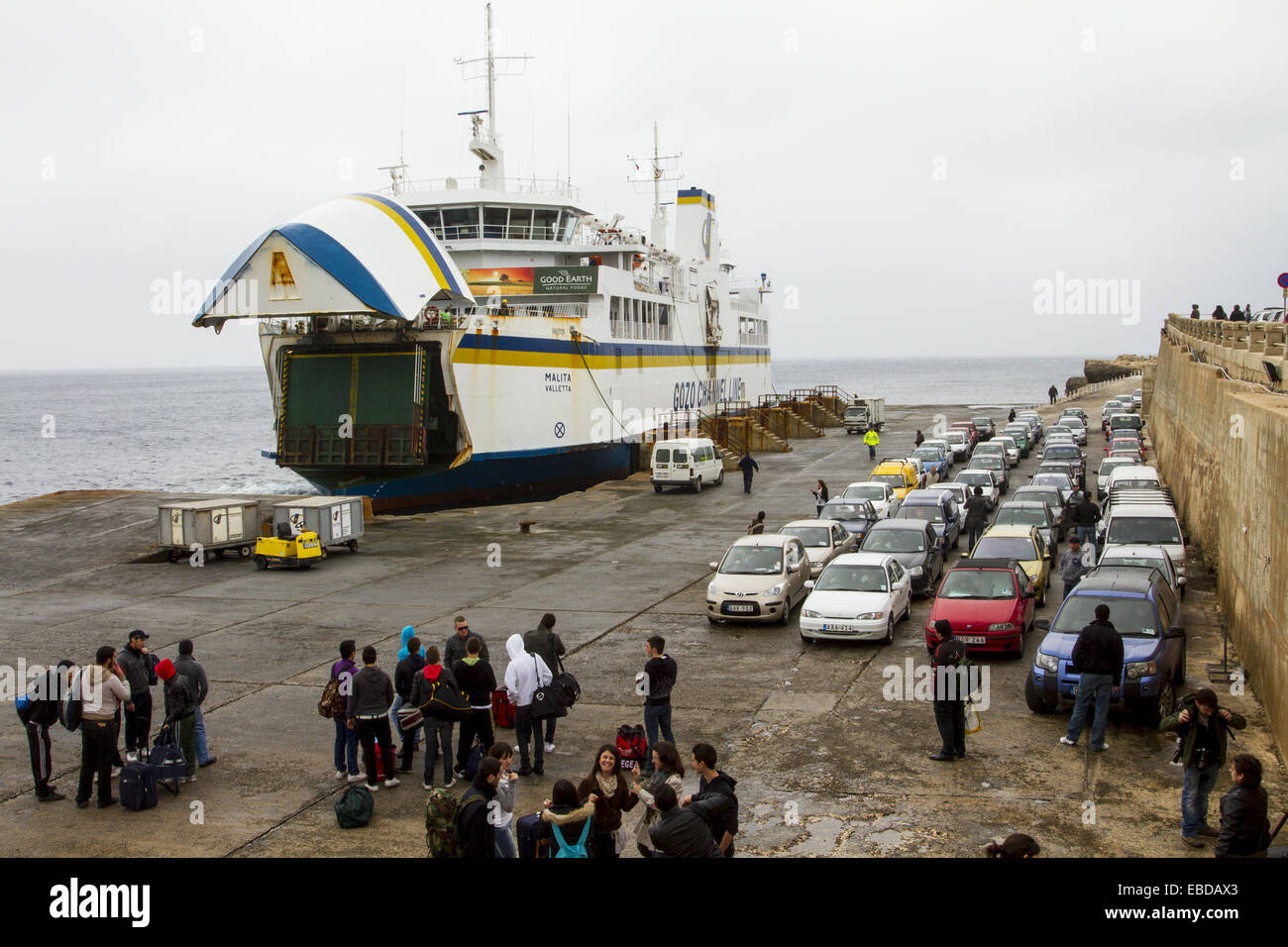 Gozo island ferry in Cirkewwa, Malta Stock Photo Alamy