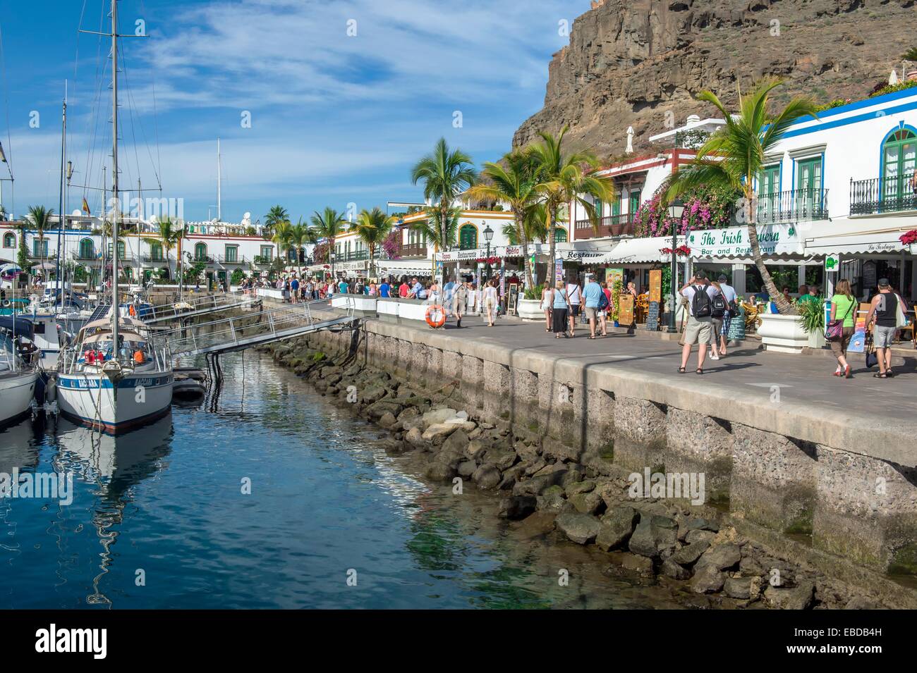 Puerto de Mogan marina Gran Canaria Canary Islands Spain Stock Photo