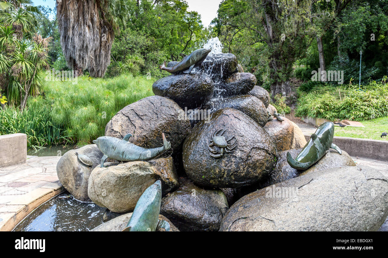 Marine life themed fountain in Fitzroy Gardens Melbourne, Australia Stock Photo