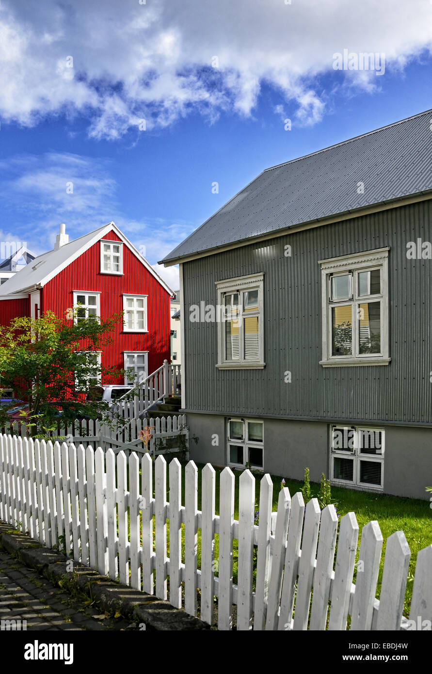 typical houses in Reykjavik, Iceland Stock Photo Alamy