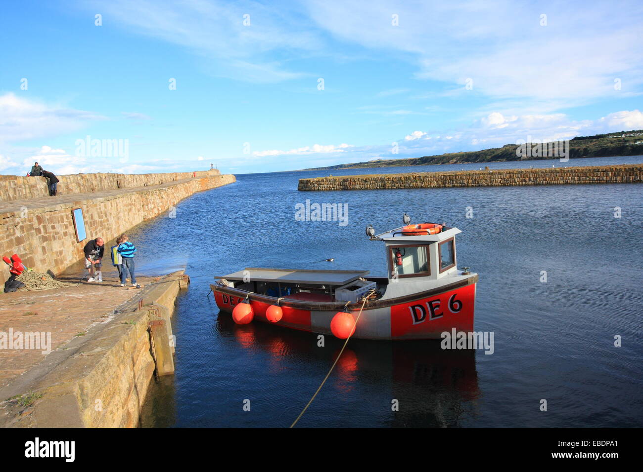 Old, stone, St Andrews Harbour Pier, St Andrews, Fife, Scotland, Great