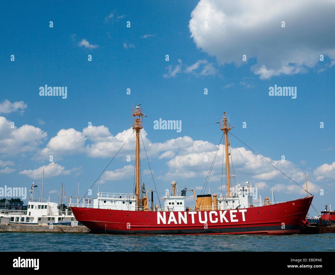 Lightship WLV-612 (Nantucket Lightship) moored in Boston Harbour Stock  Photo - Alamy