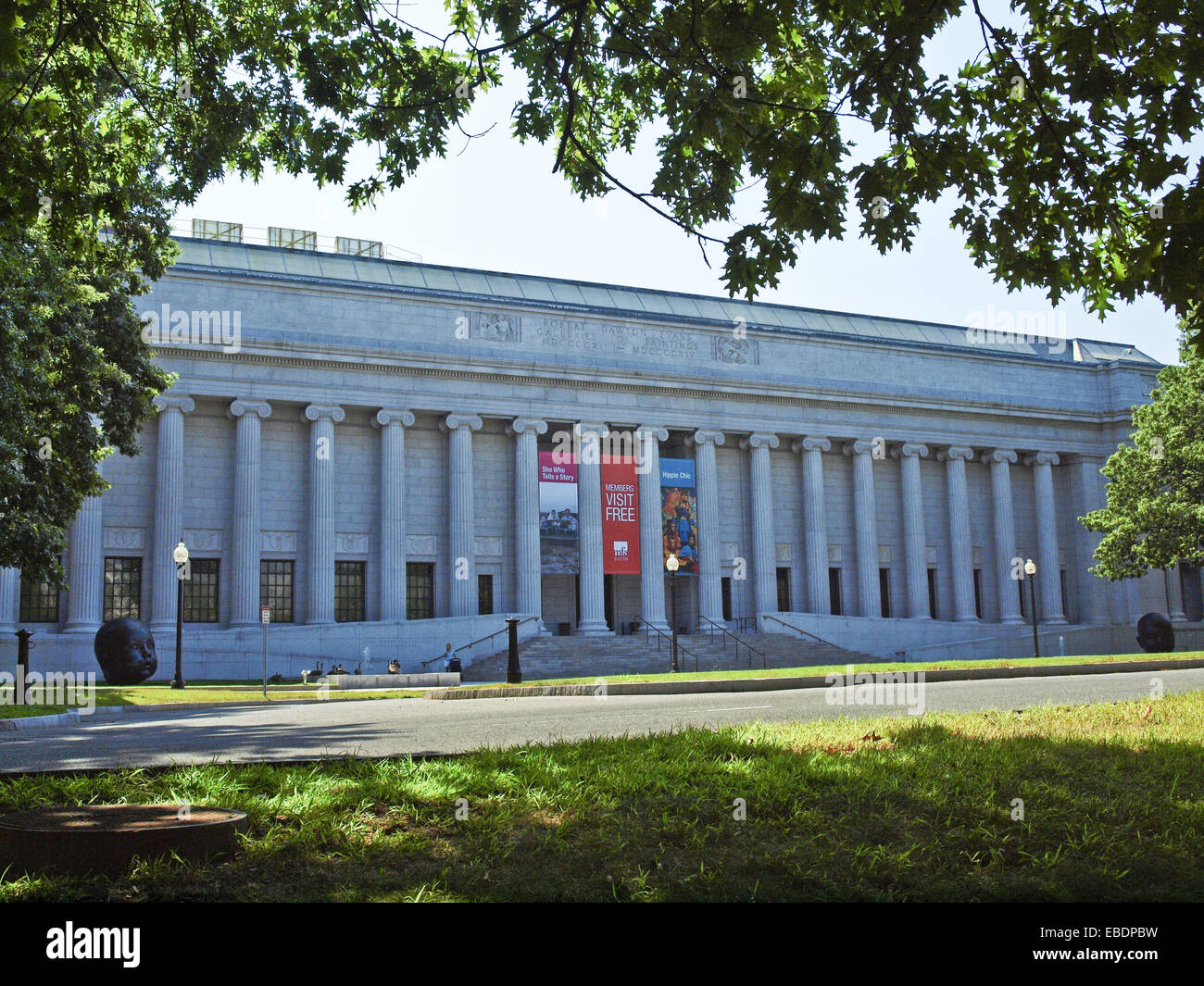 Back side of the Museum of Fine Arts Boston Massachusetts. Stock Photo