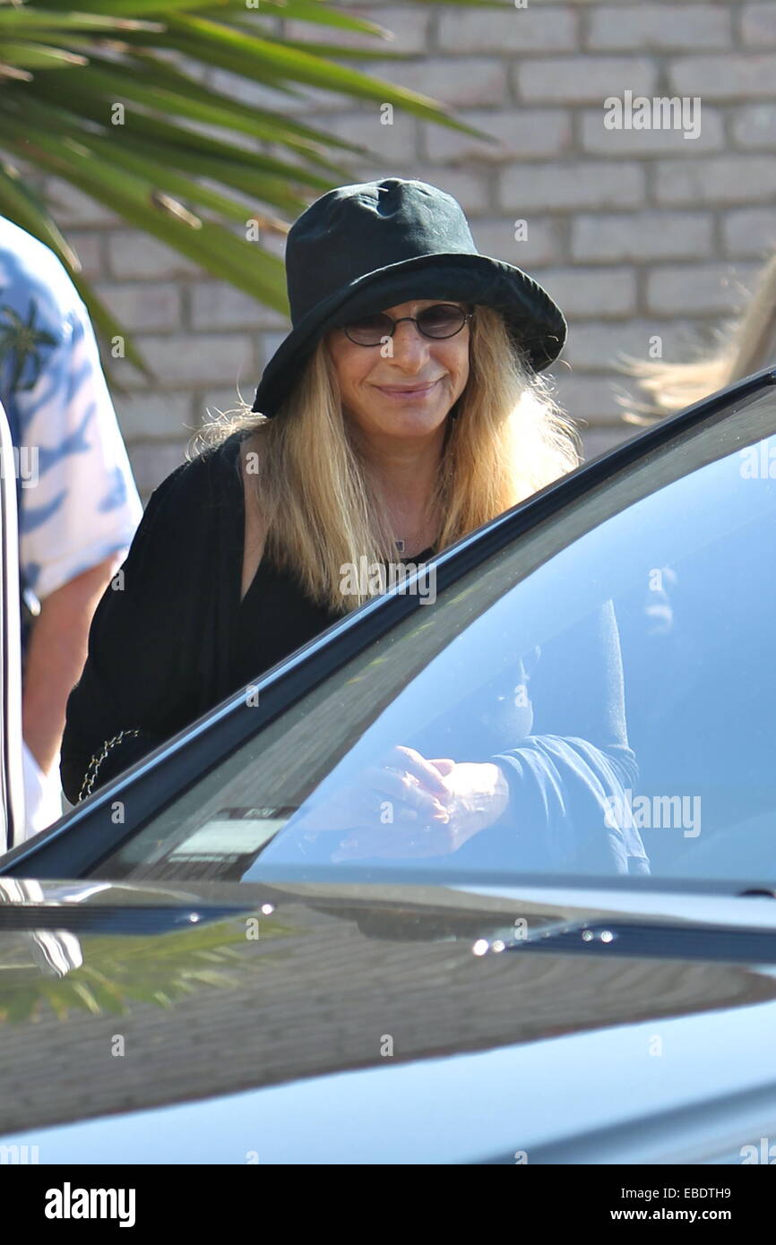 Barbra Streisand And James Brolin Leaving Joel Silvers Malibu Beach