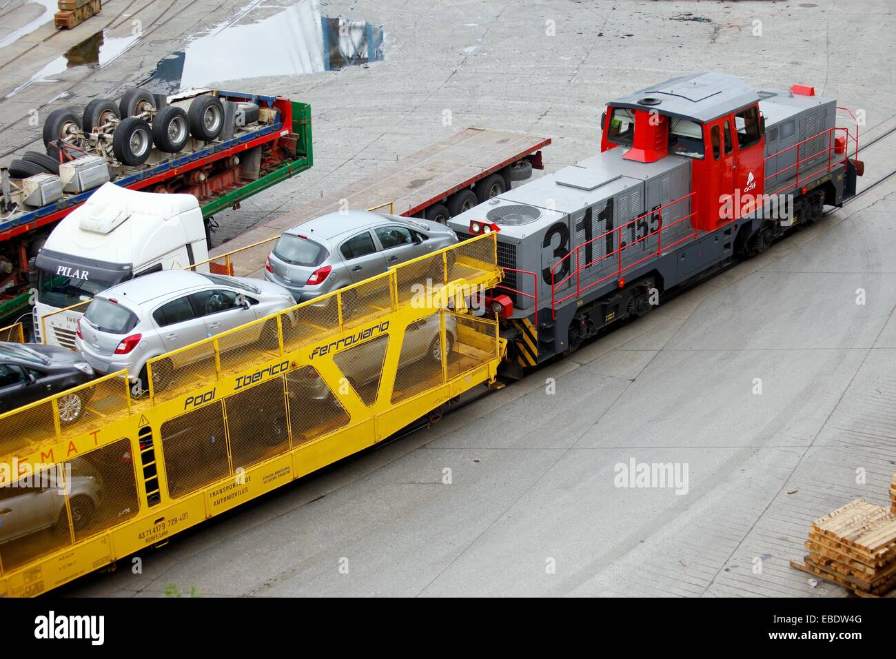 Car Transport by rail, transportation of cars and light commercial