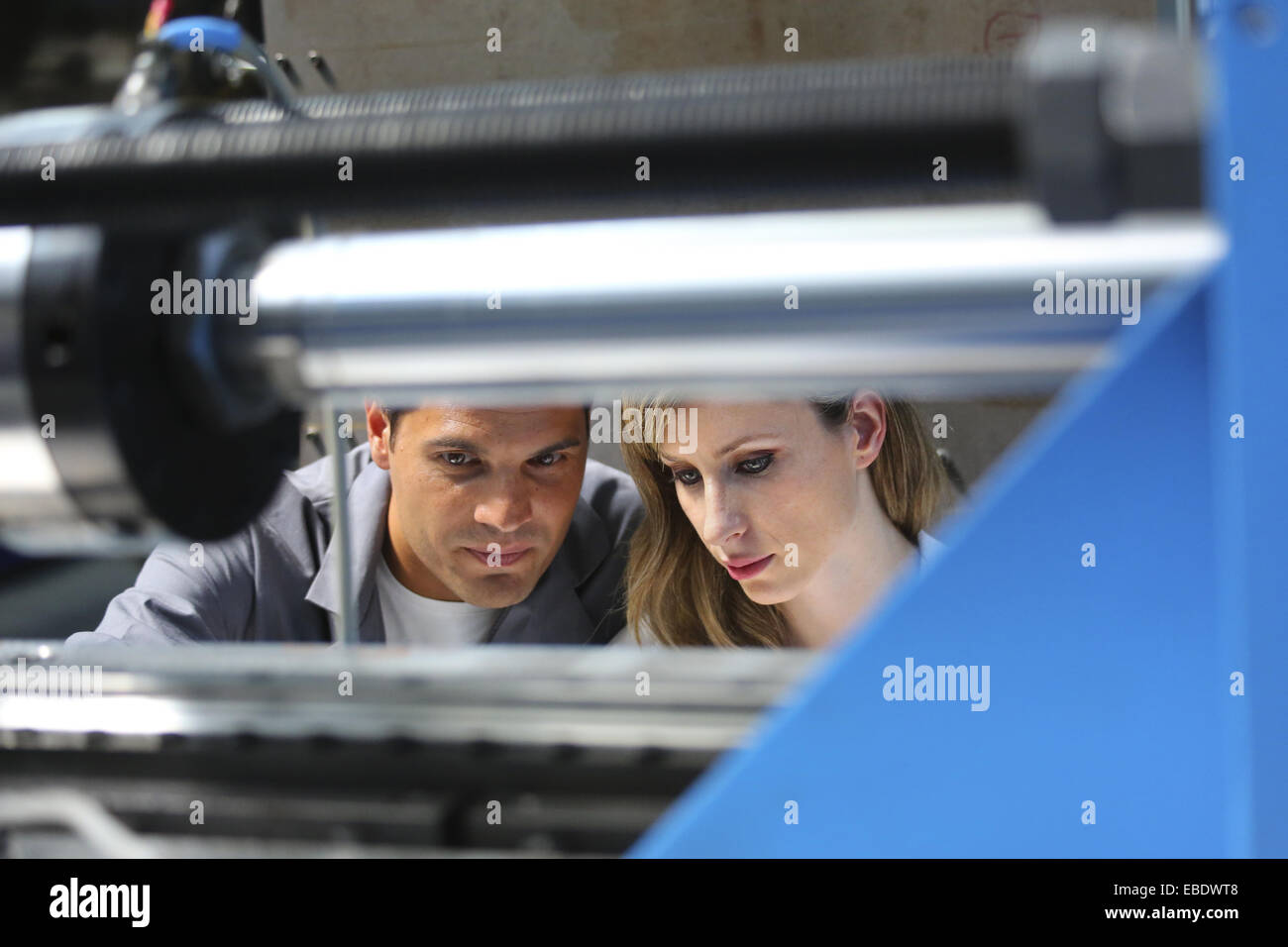 Researchers. Prototype test bench for the development of