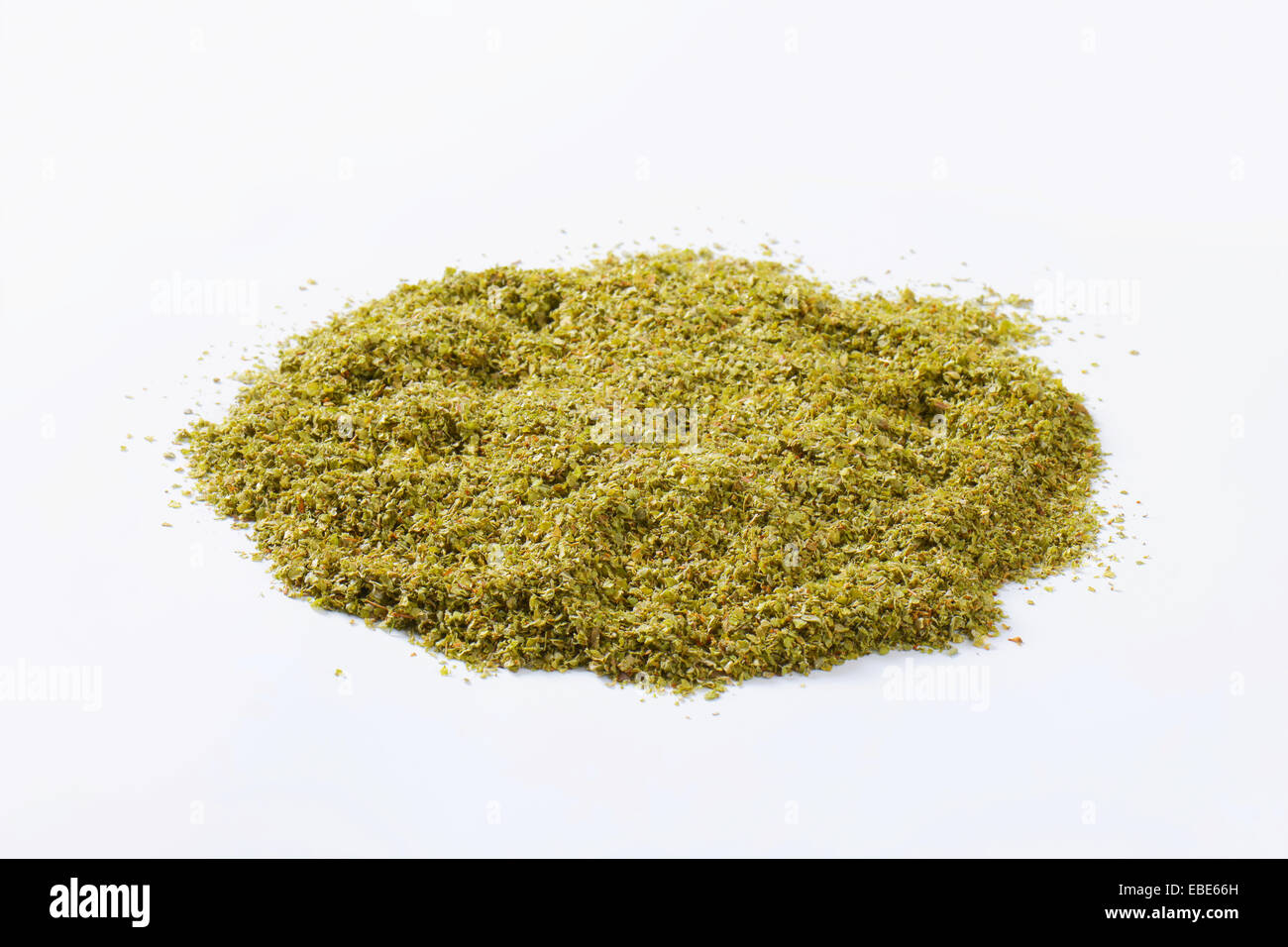 Heap of dried Marjoram leaves Stock Photo Alamy