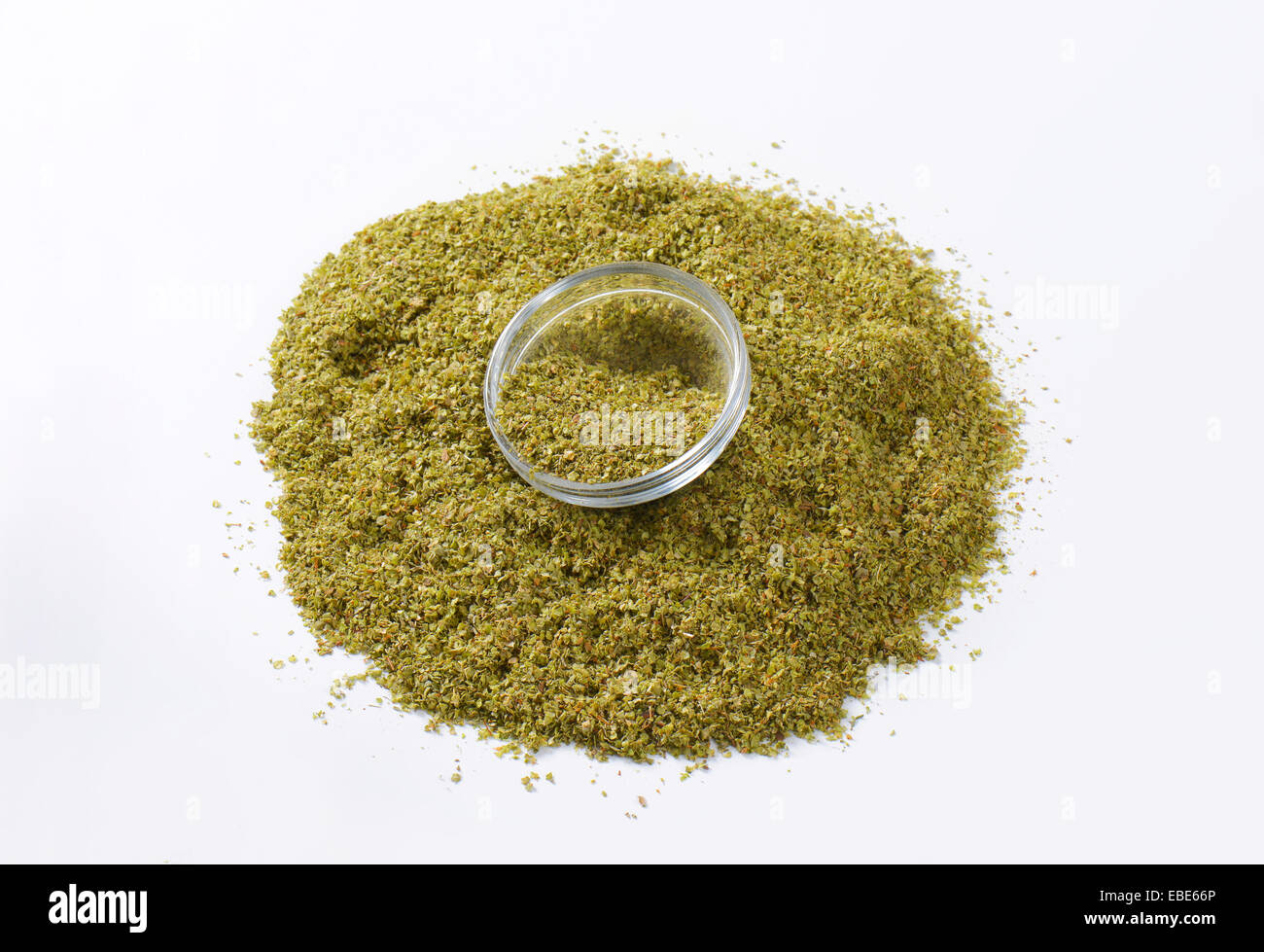 Bowl of dried Marjoram leaves Stock Photo Alamy