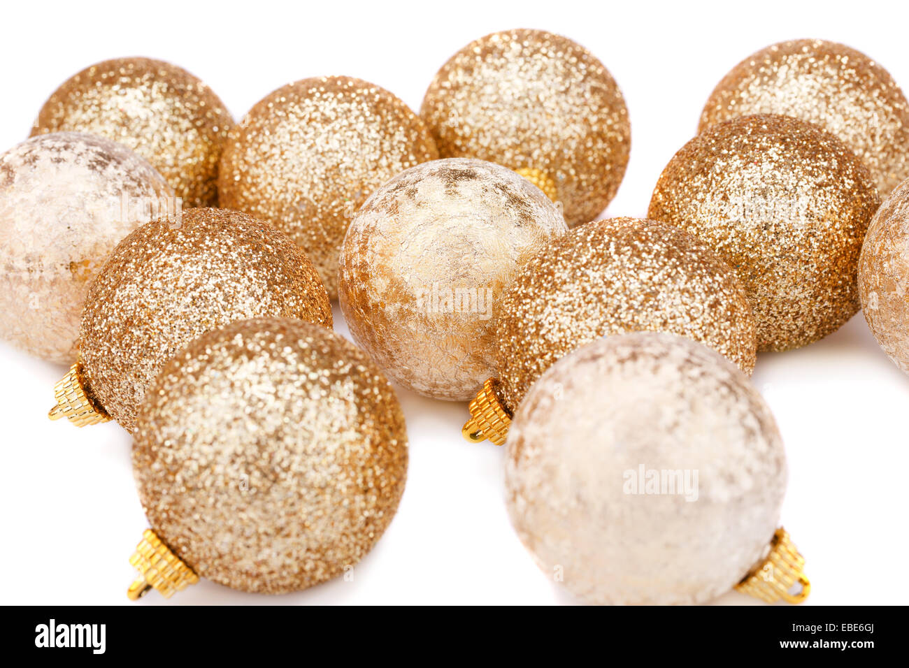 Christmas balls isolated on white background Stock Photo - Alamy