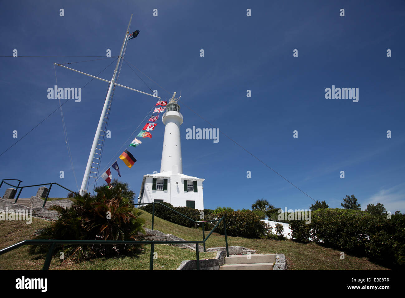 Gibbs Hill Lighthouse, Bermuda. 2014. Picture by James Boardman. Stock Photo