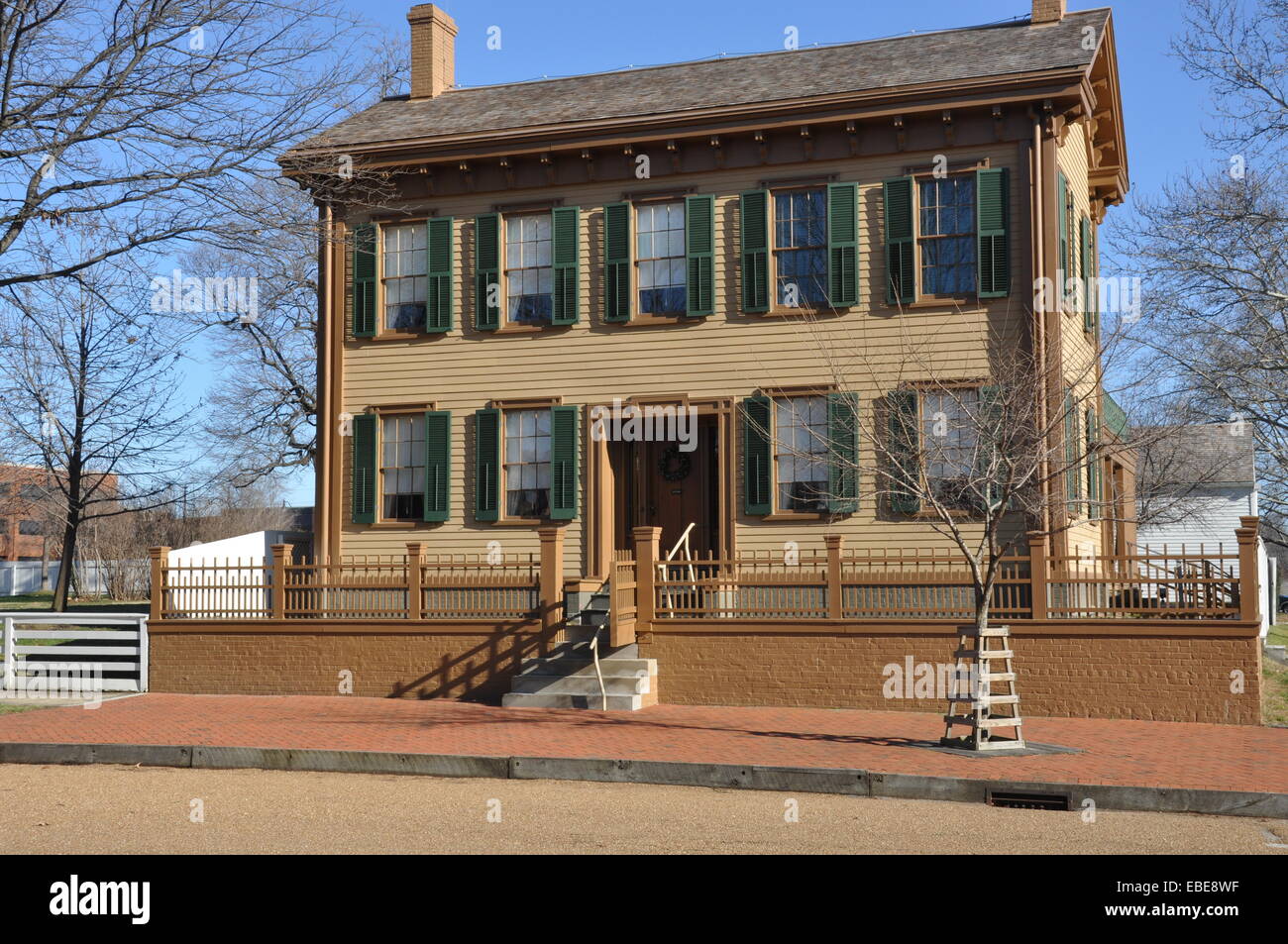 Abraham Lincoln's home in Springfield Illinois. Stock Photo