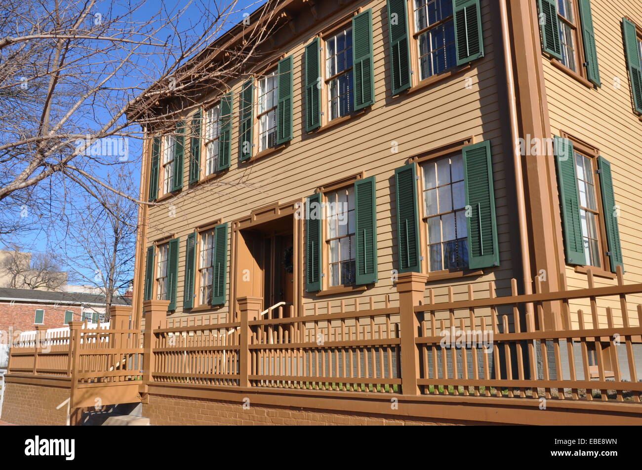 Abraham Lincoln's home in Springfield Illinois Stock Photo Alamy