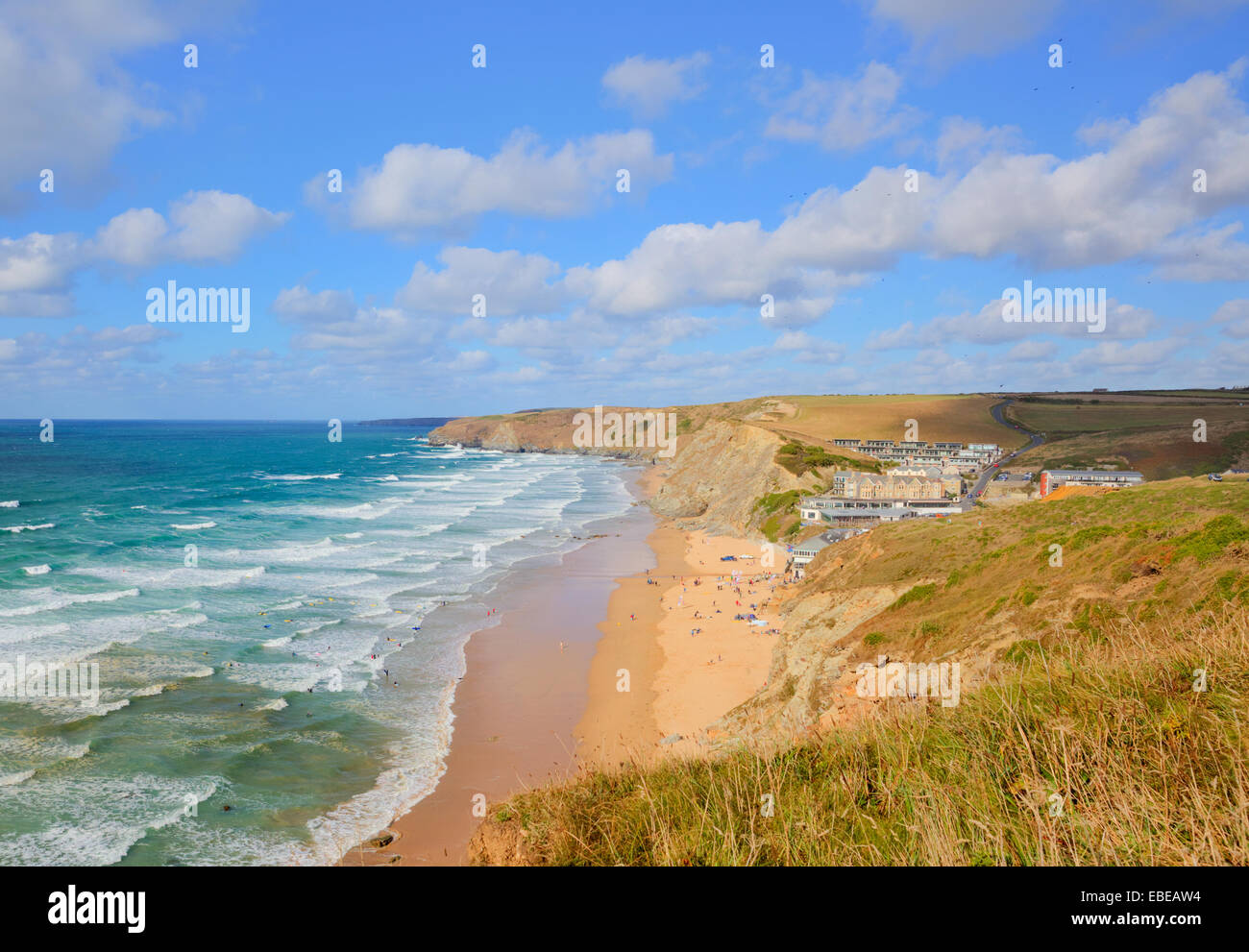 Watergate Bay Cornwall England UK Cornish north coast near Newquay and