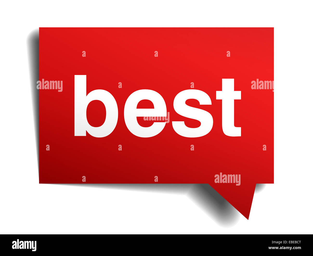 Best red 3d realistic paper speech bubble isolated on white Stock Photo ...
