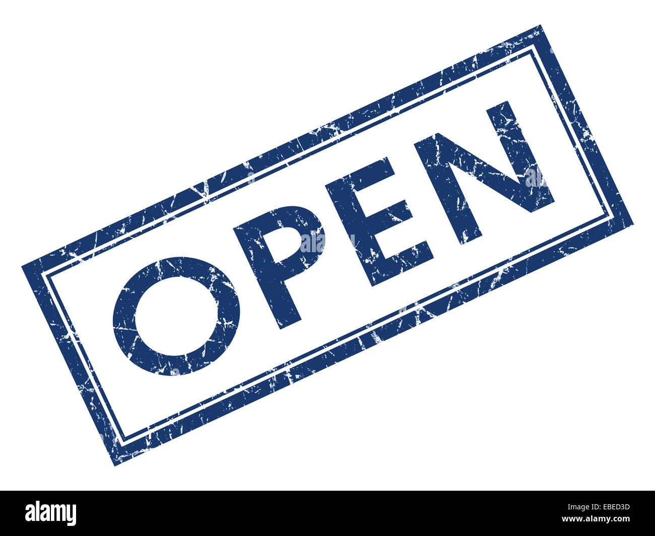 Open blue square grungy stamp isolated on white background Stock Photo ...