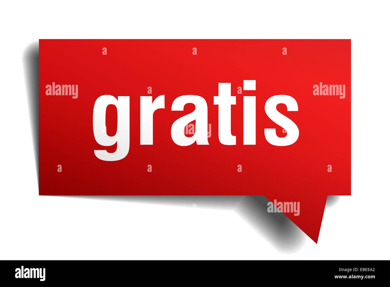 gratis red 3d realistic paper speech bubble Stock Photo - Alamy