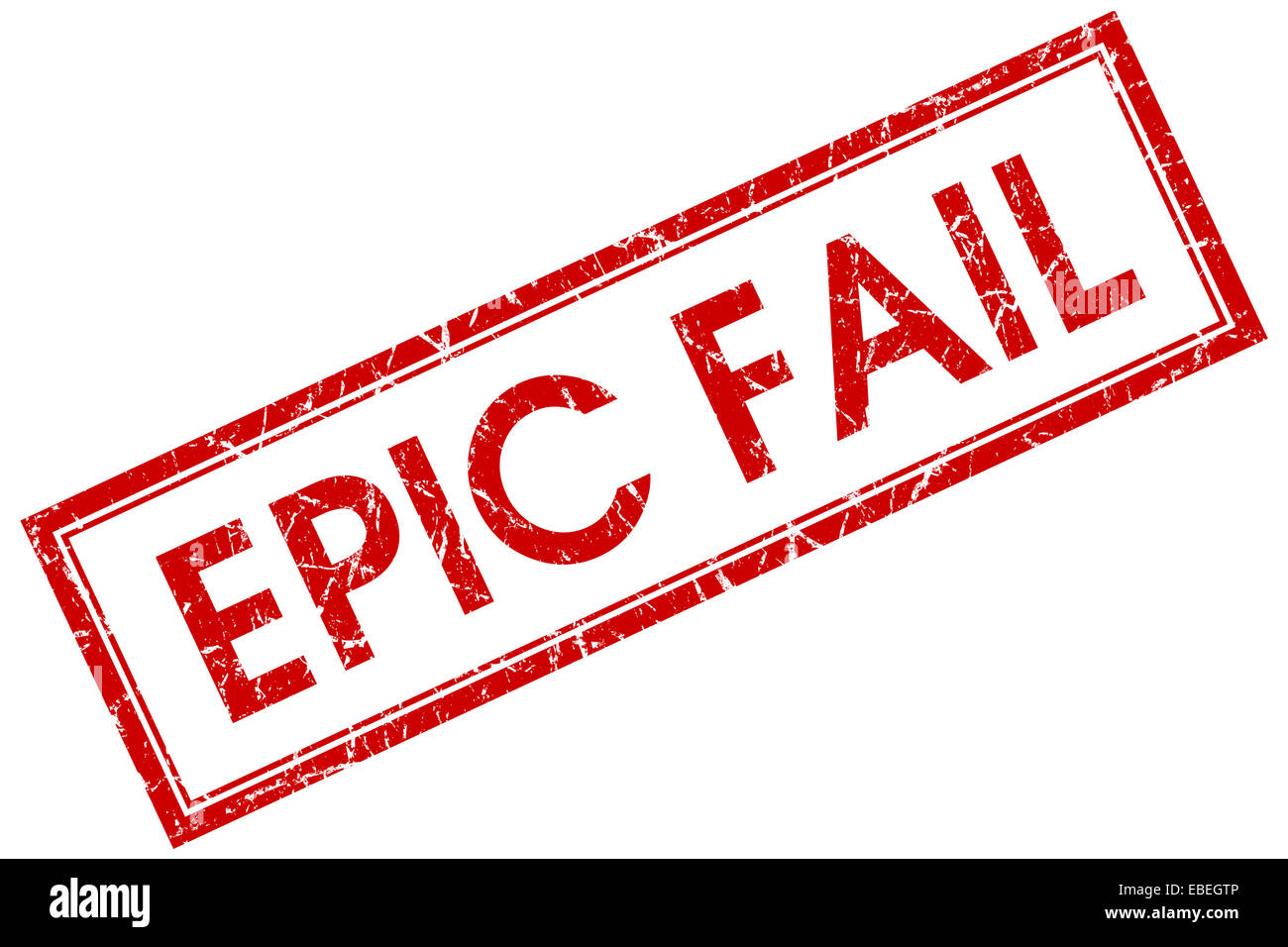 epic fail red square stamp isolated on white background Stock Photo - Alamy