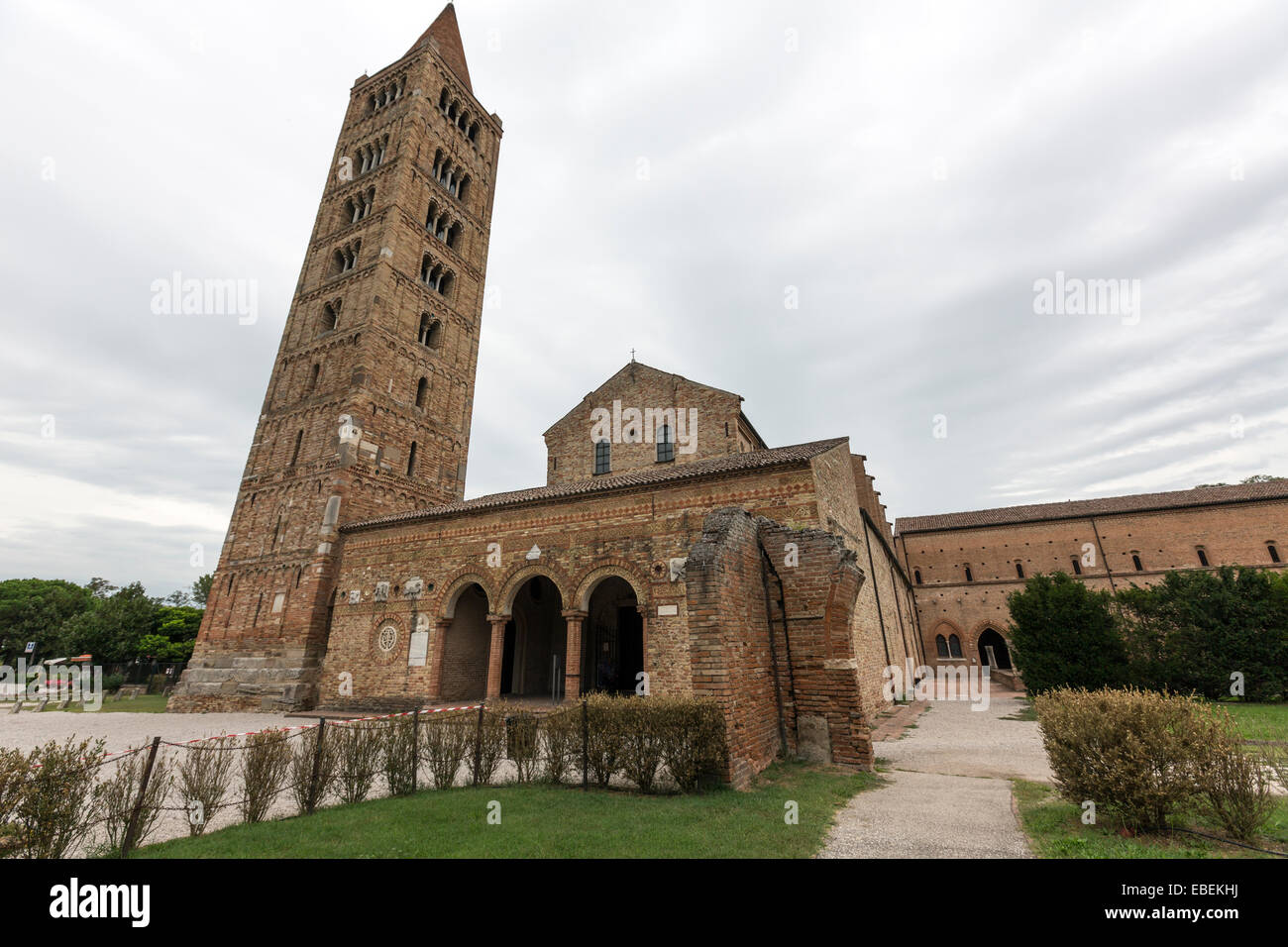 Pomposa Abbey is a Benedictine monastery, Codigoro, Emilia-Romagna, Italy Stock Photo