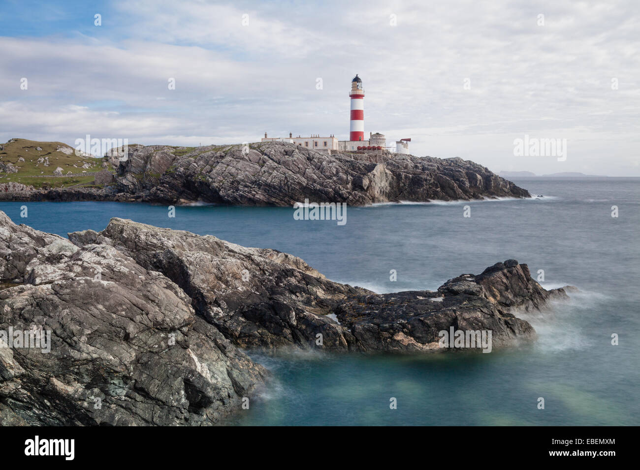 Eilean Glas Lighthouse, Scalpay, Outer Hebrides, Scotland Stock Photo