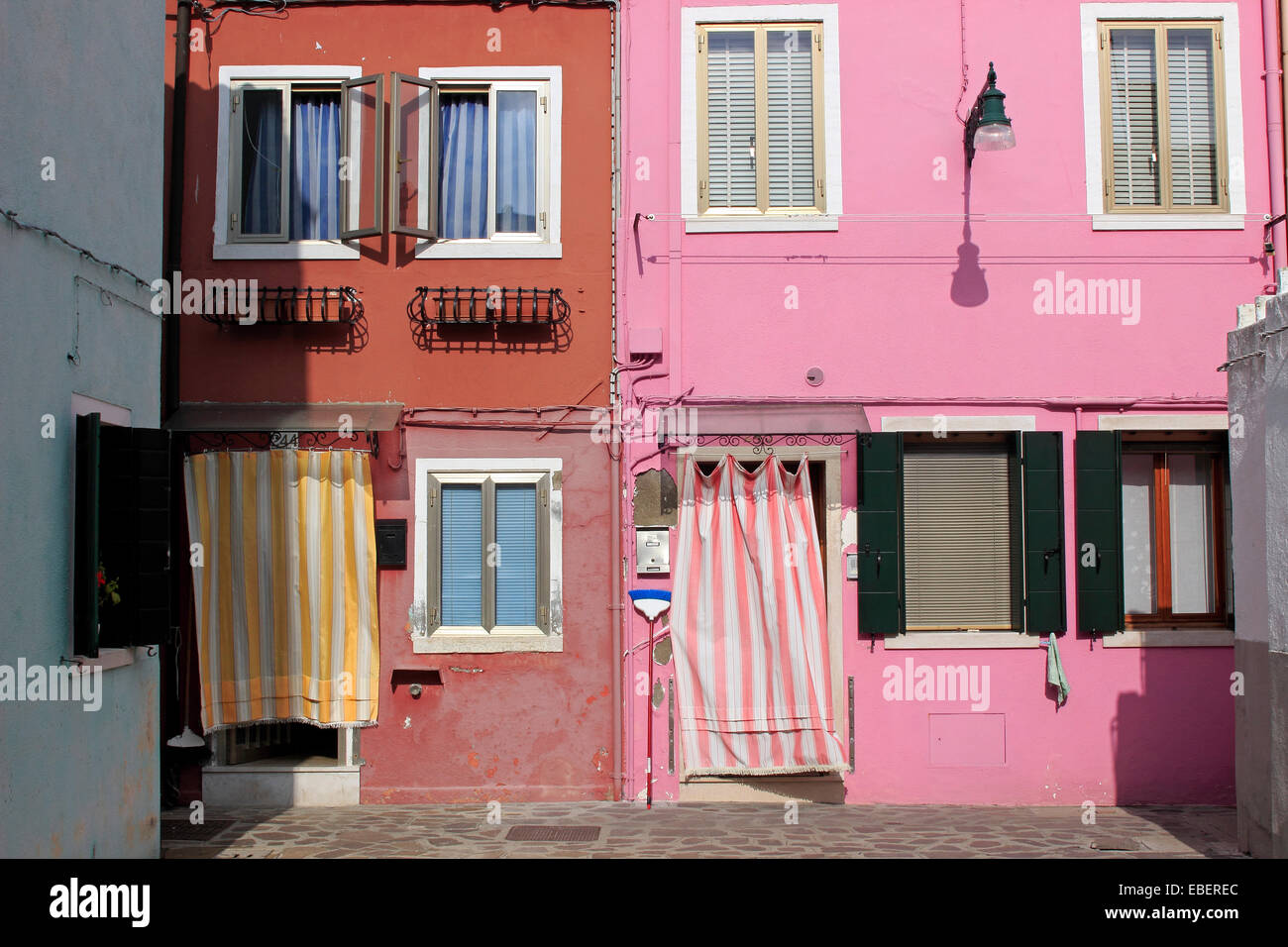Venice Italy Burano colorful houses along island canals Stock Photo - Alamy