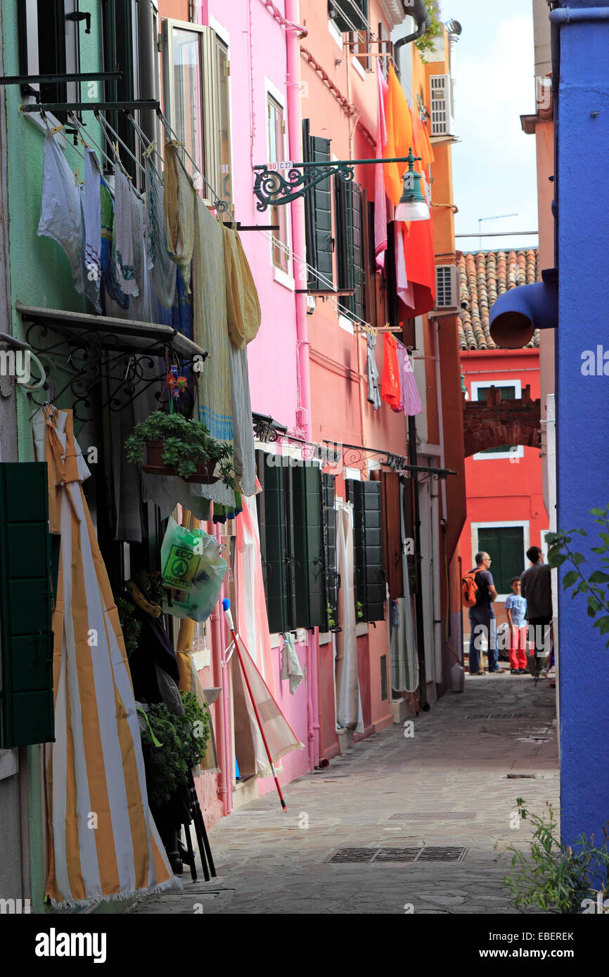 Venice Italy Burano colorful houses along island canals Stock Photo - Alamy