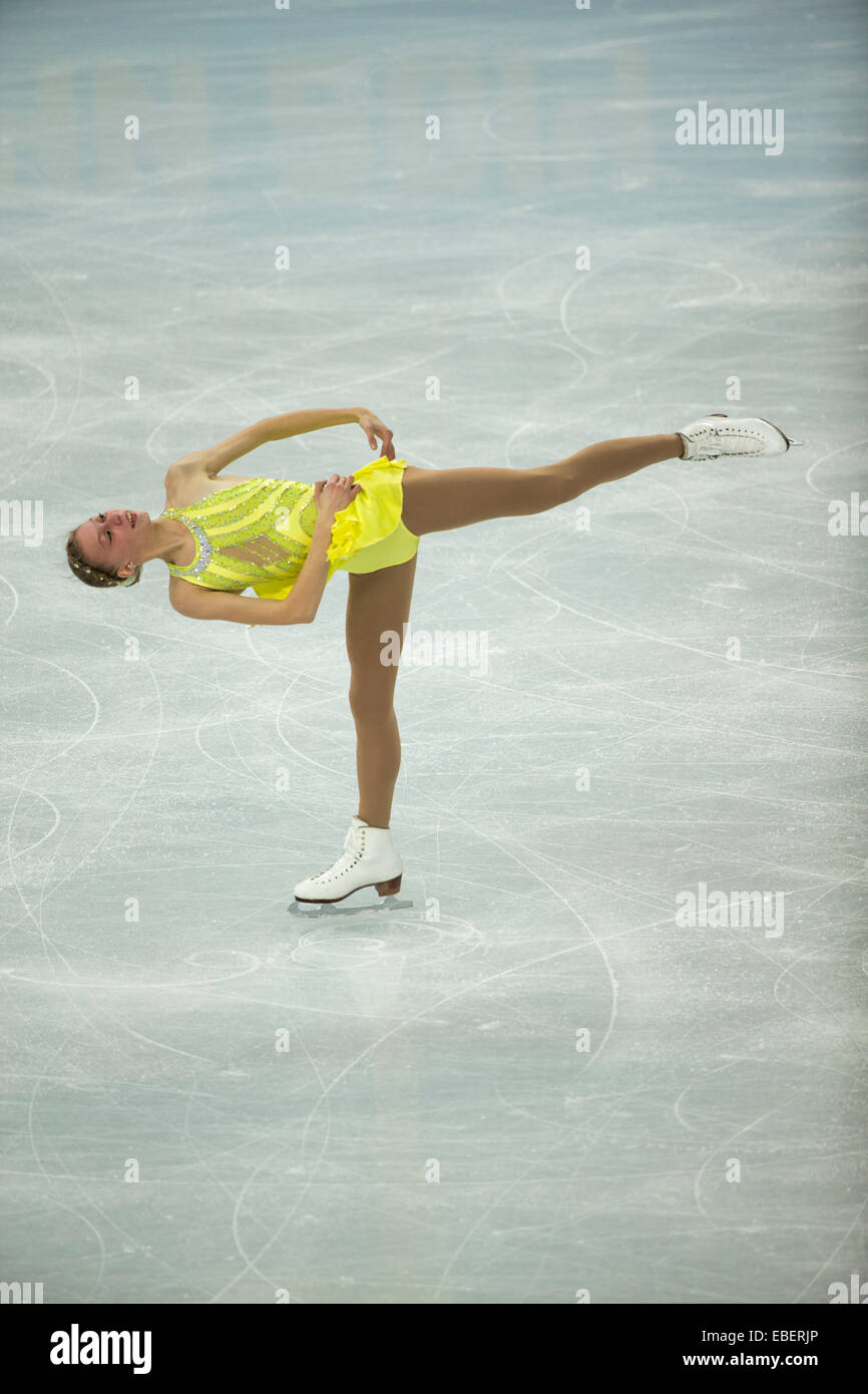 Polina Edmunds (USA) competing in the Women's Figure Skating Short