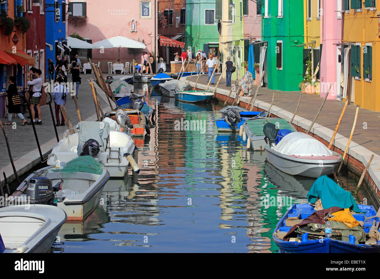 Venice Italy Burano colorful houses along island canals Stock Photo - Alamy