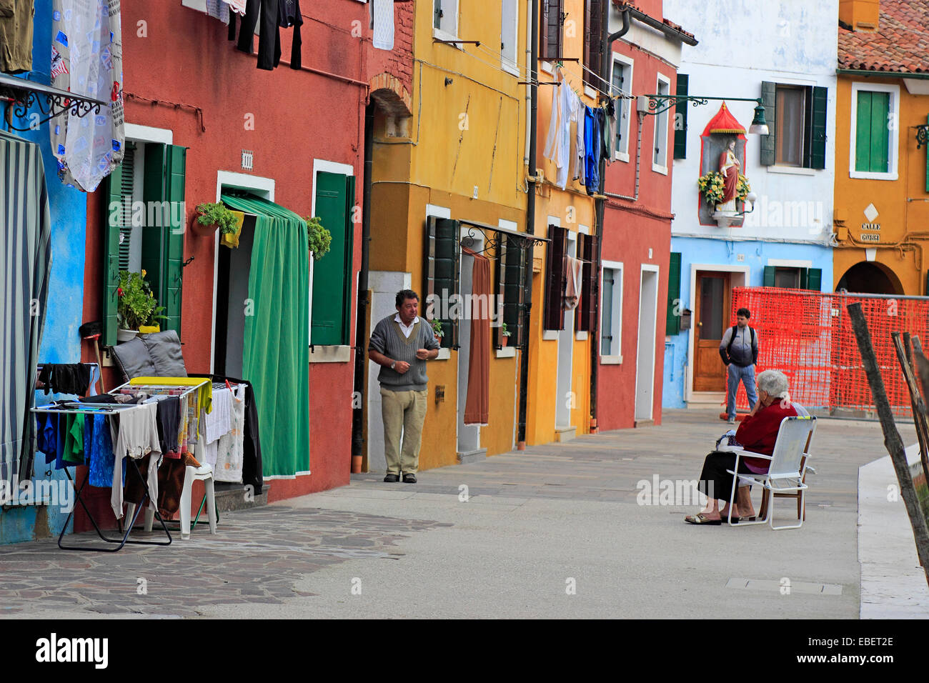 Venice Italy Burano colorful houses along island canals Stock Photo - Alamy