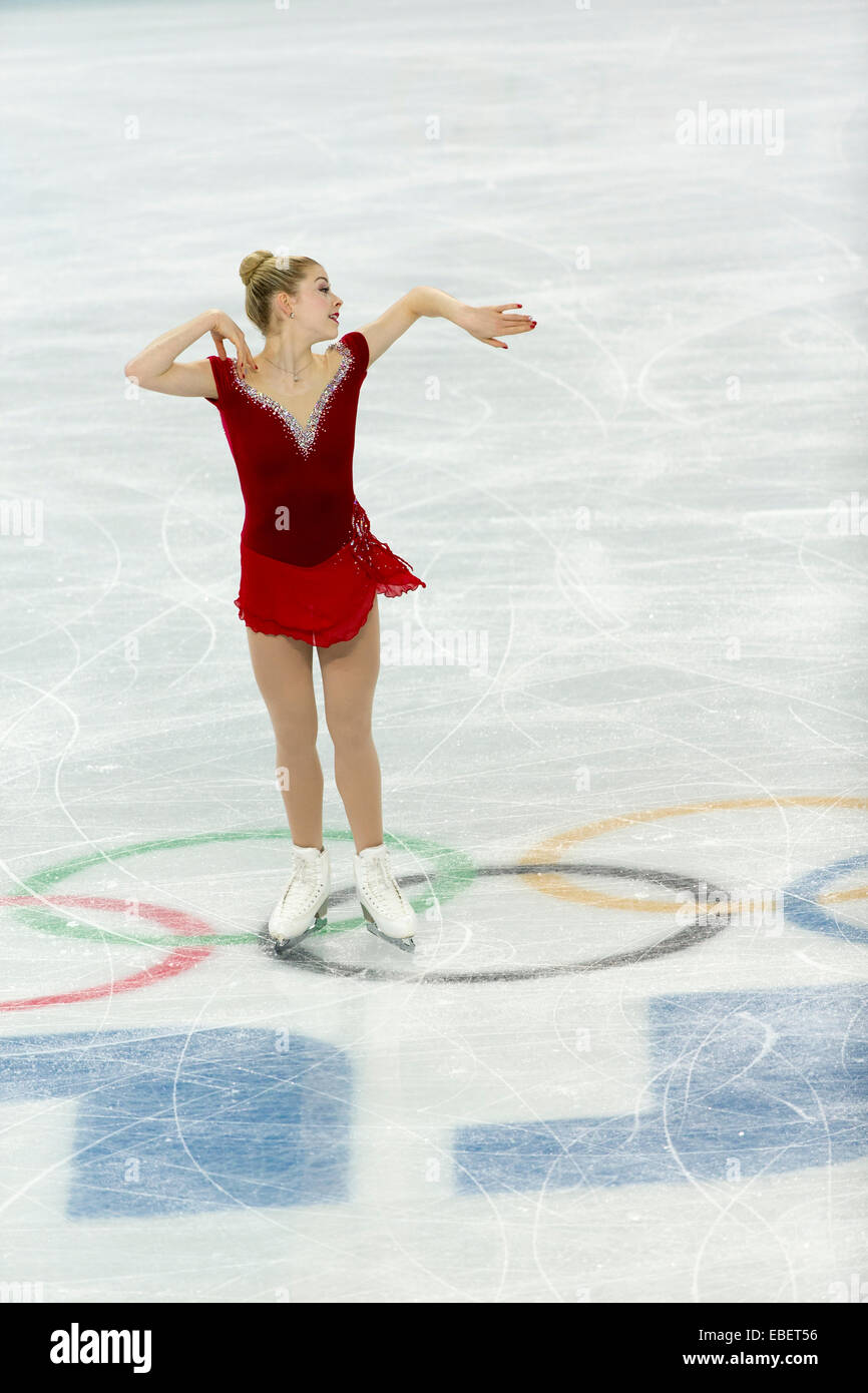 Gracie Gold (USA) competing in the Women's Figure Skating Short Program
