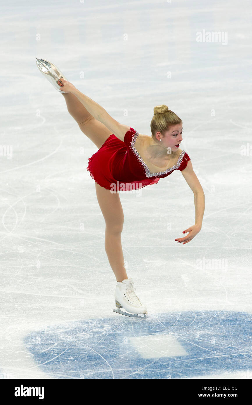 Gracie Gold (USA) competing in the Women's Figure Skating Short Program